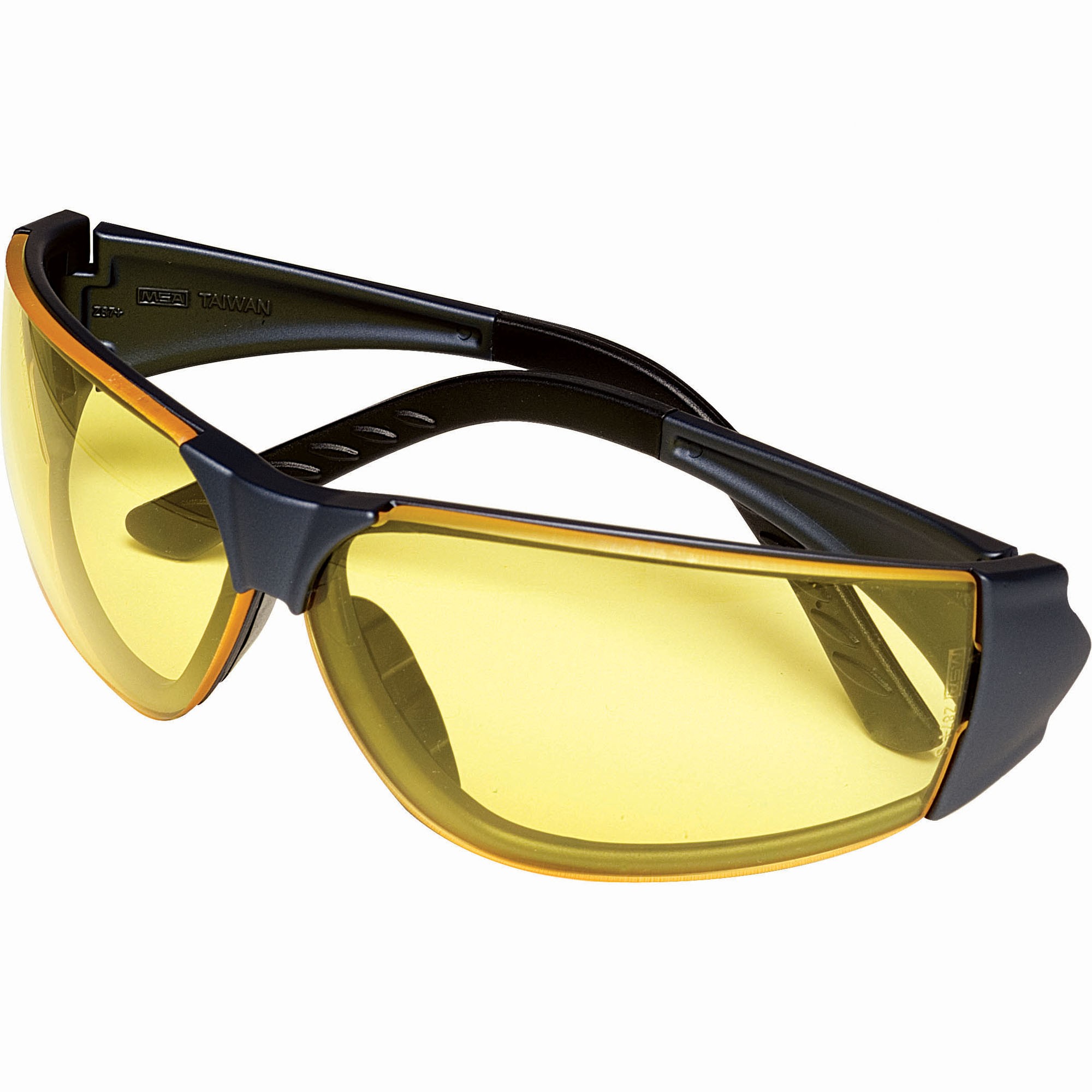 MSA 10070919 EasyFlex Safety Glasses Blue And Gray Frame Amber