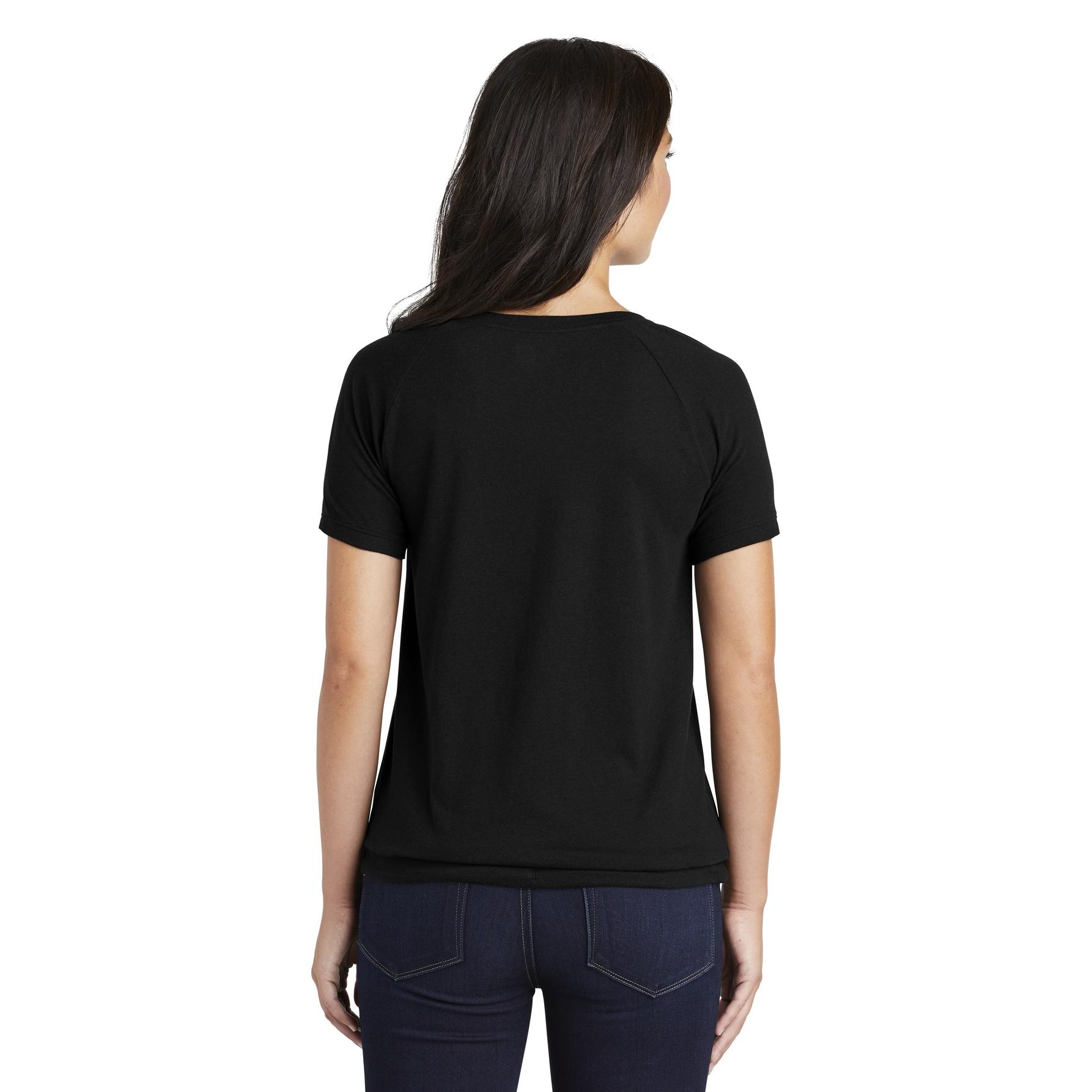 New Era LNEA133 Ladies Tri-Blend Performance Cinch Tee - Black Solid ...