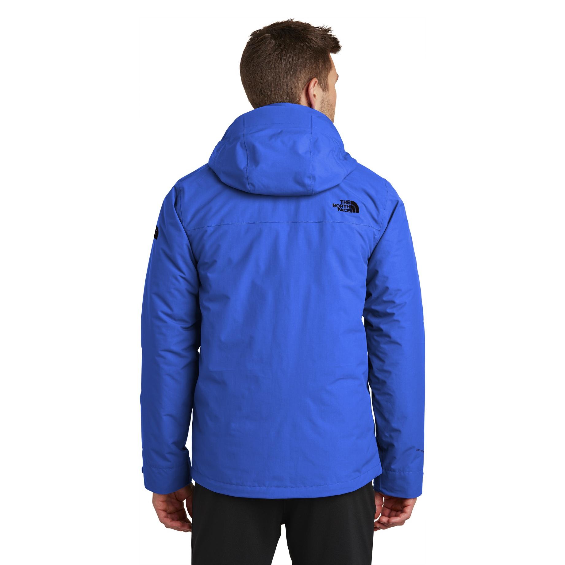 blue and black north face