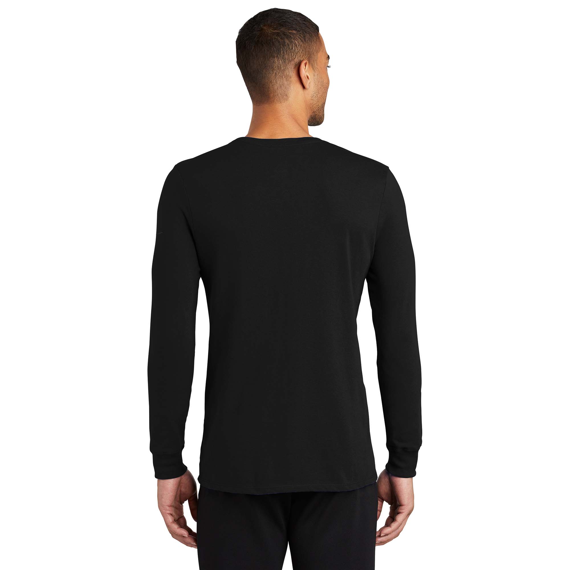 Nike NKBQ5230 Dri-FIT Cotton/Poly Long Sleeve Tee - Black | Full Source