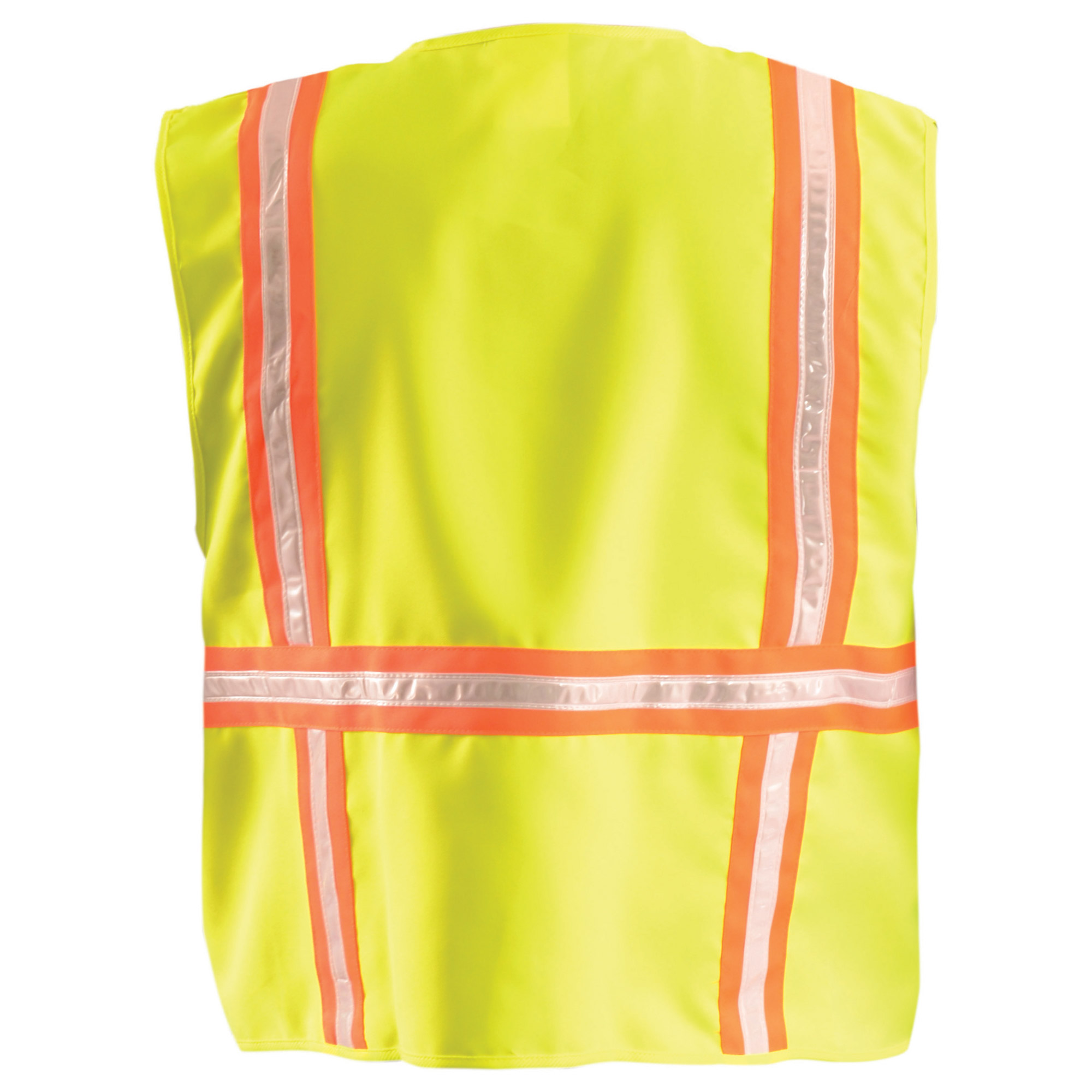 OccuNomix LUX-XTRANS Non ANSI Solid Two-Tone Surveyor Safety Vest  Yellow/Lime Full Source
