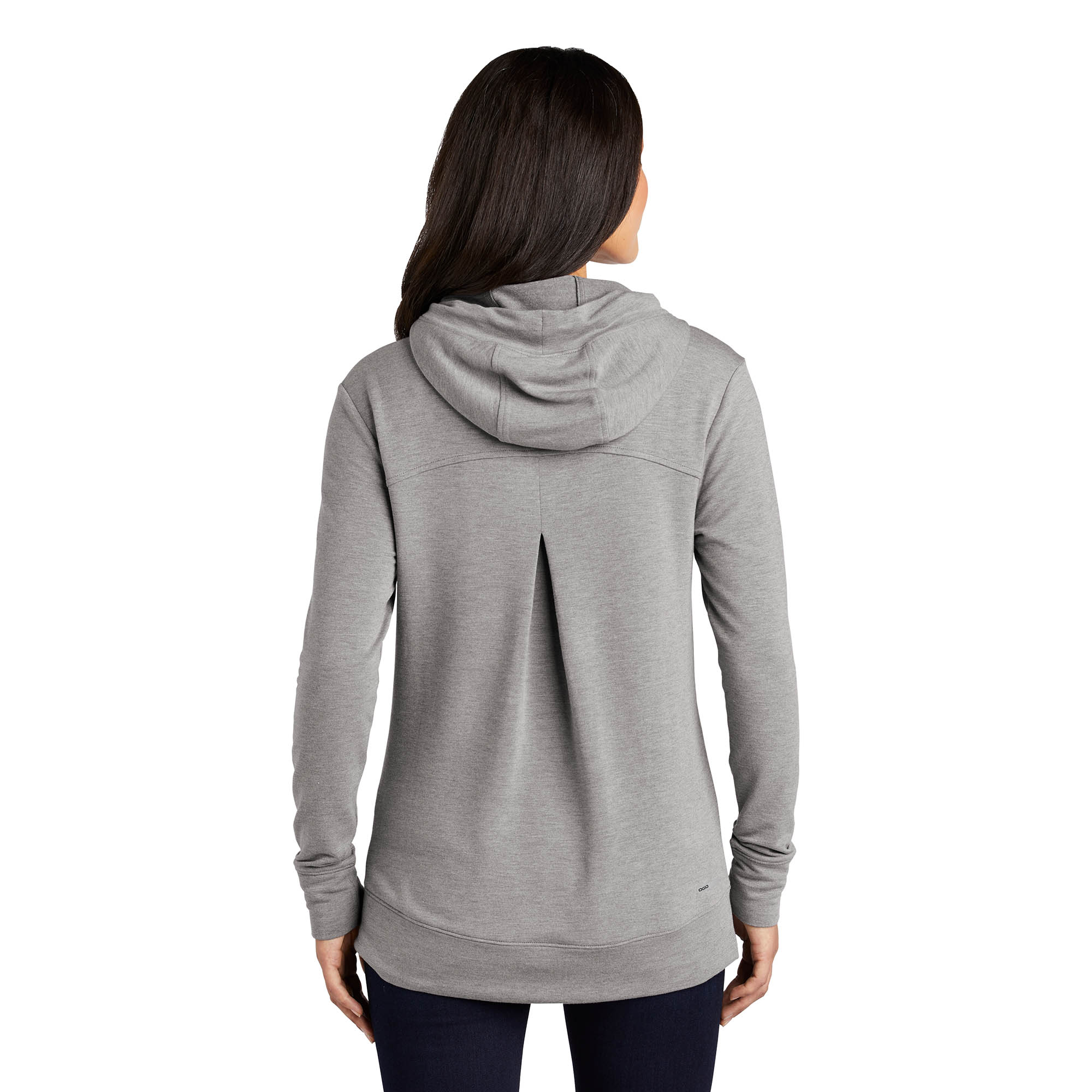 OGIO LOG810 Ladies Luuma Pullover Fleece Hoodie - Petrol Grey Heather | FullSource.com