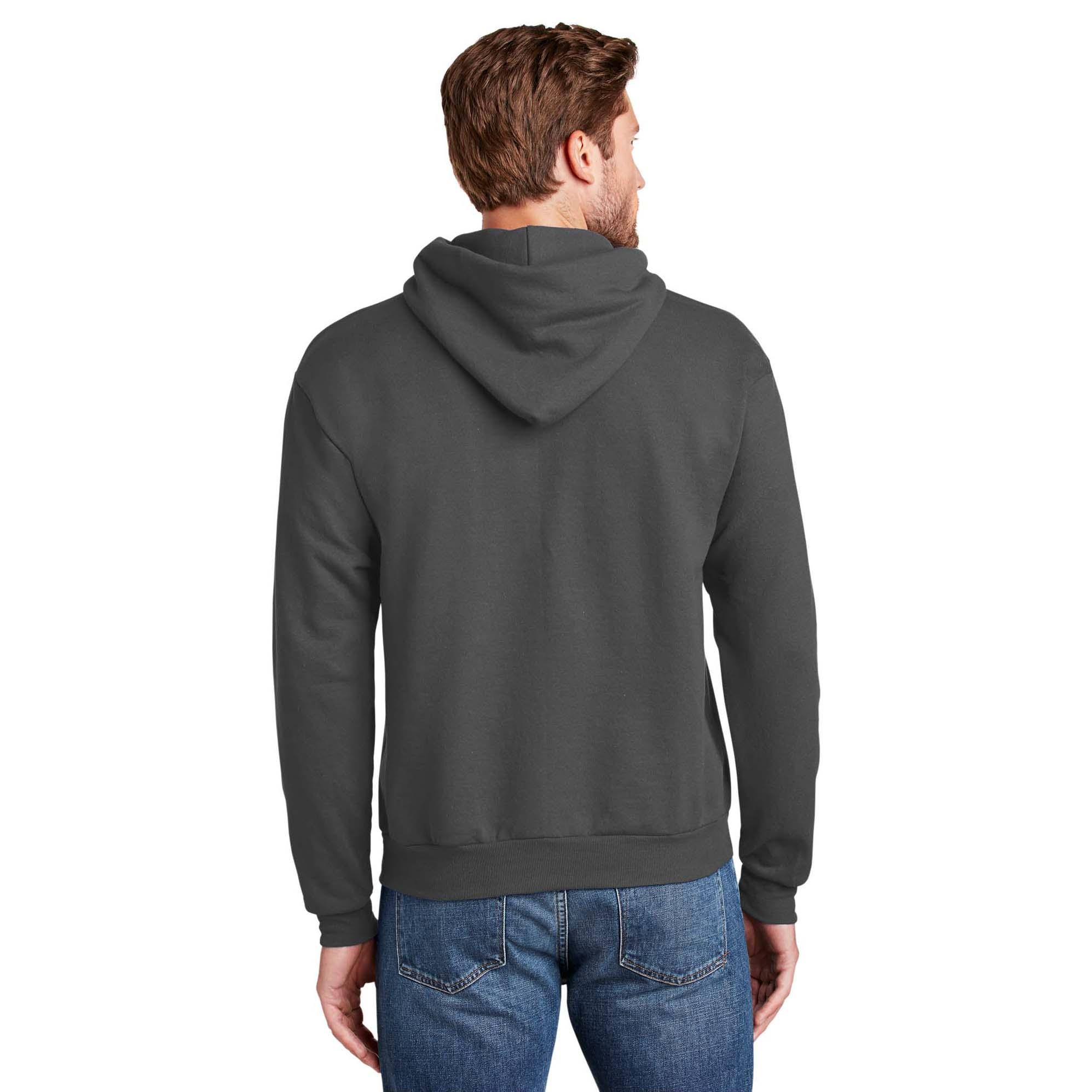 Hanes P170 EcoSmart Pullover Hooded Sweatshirt - Smoke Grey | Full Source