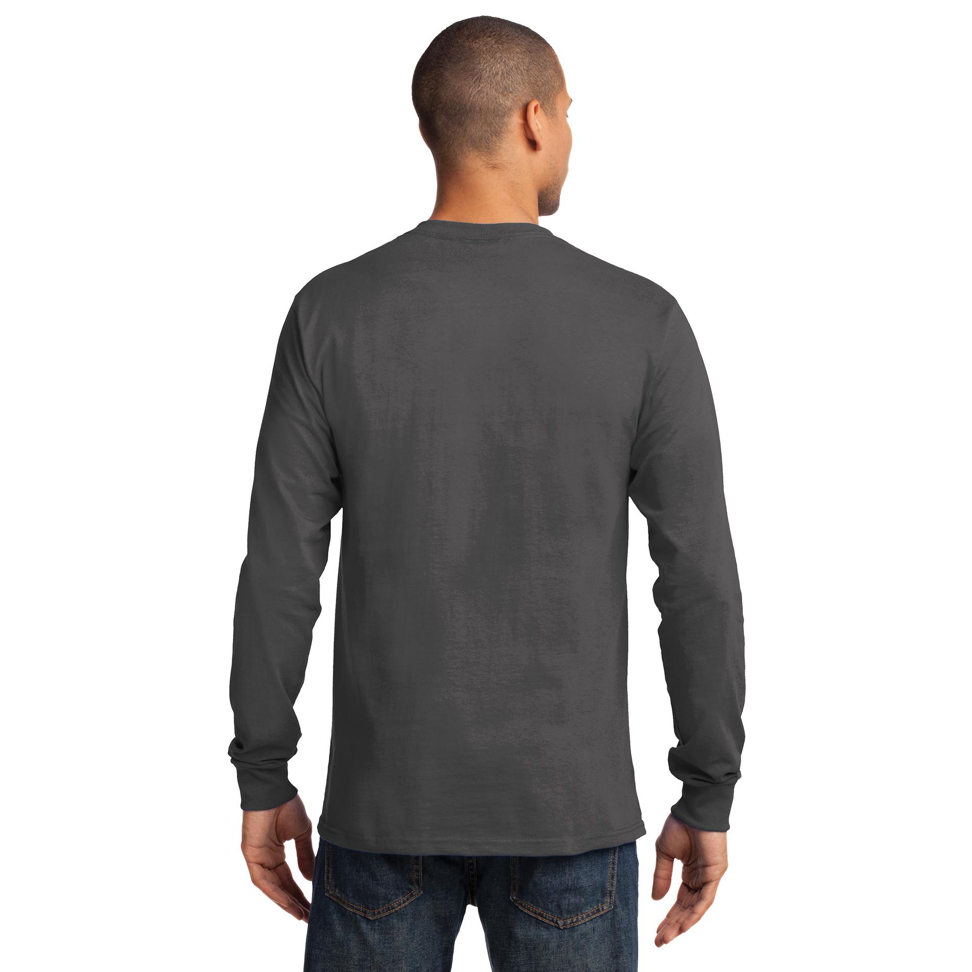 Port & Company PC61LST Tall Long Sleeve Essential T-Shirt - Charcoal ...