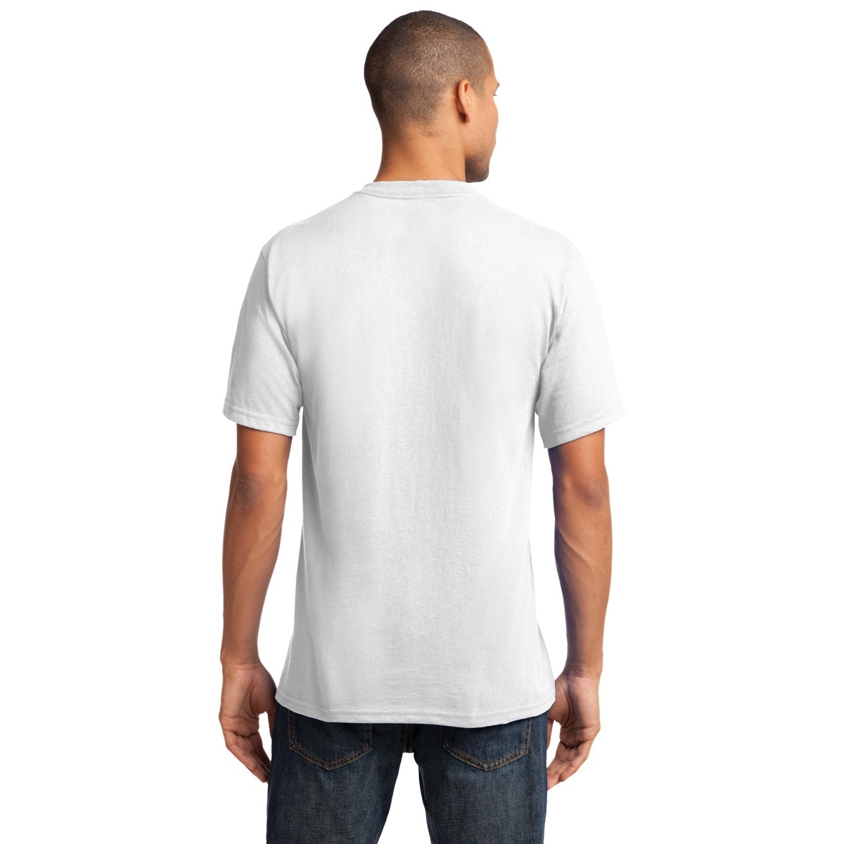 Port & Company PC54V Core Cotton V-Neck Tee - White | Full Source