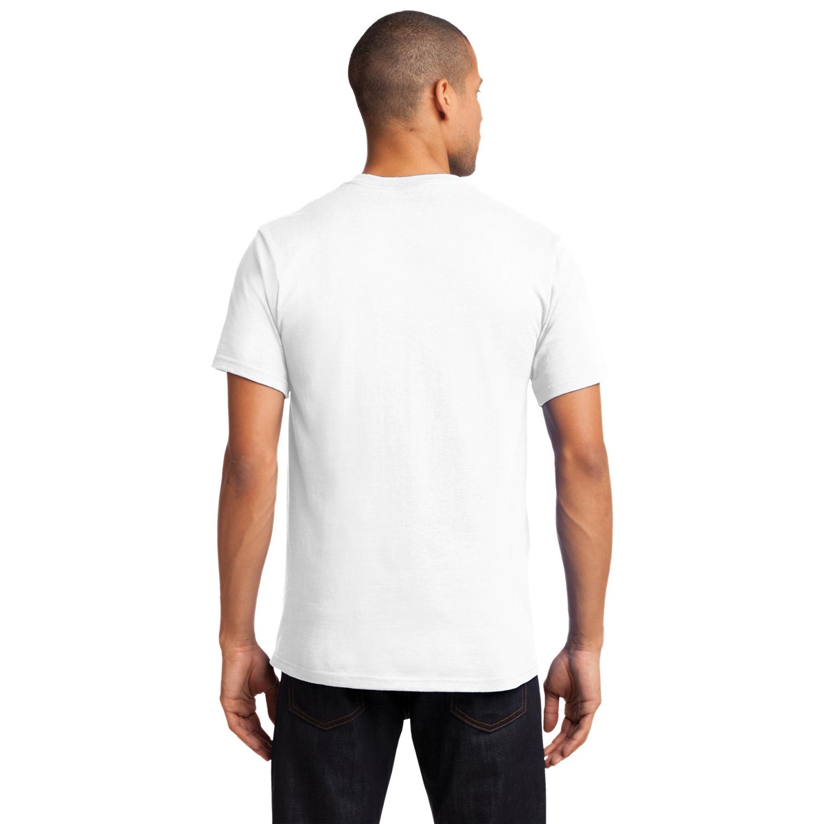 Port & Company PC61PT Tall Essential T-Shirt with Pocket - White | Full ...