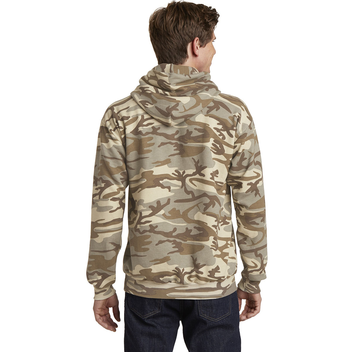 Port & Company PC78HC Core Fleece Camo Pullover Hooded Sweatshirt ...