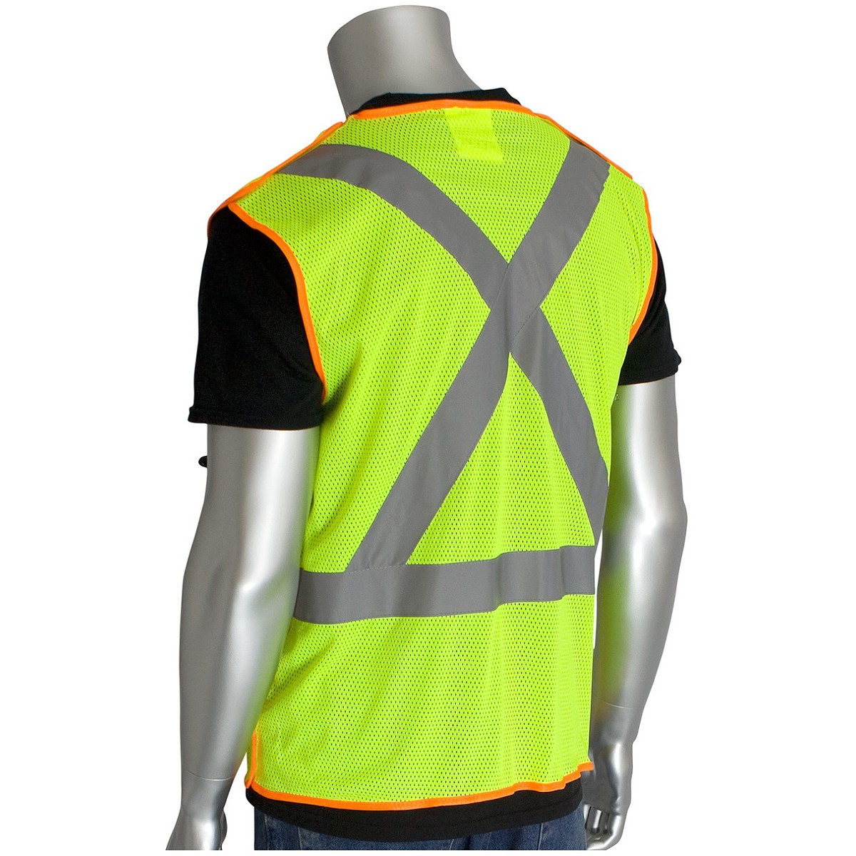 PIP 302-0210 Type R Class 2 X-Back Breakaway Mesh Safety Vest - Yellow ...