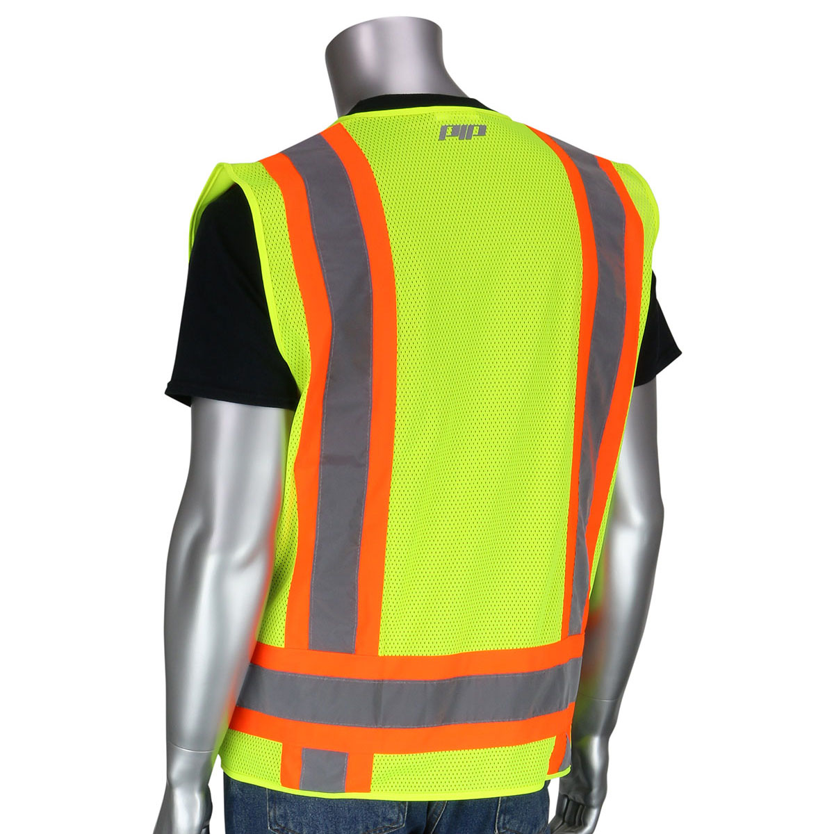 PIP 302-0500M Type R Class 2 Two-Tone Surveyor Mesh Safety Vest