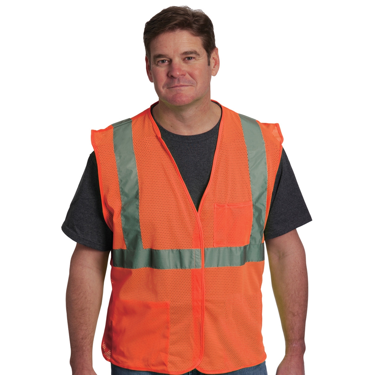 PIP 302-0702 Economy Type R Class 2 Mesh Safety Vest with Two Pockets ...