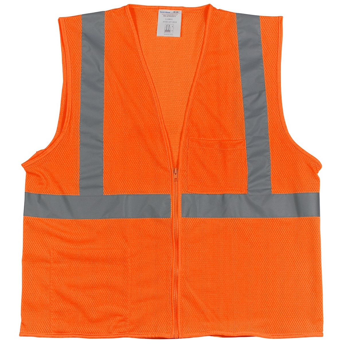 PIP 302-0702Z Economy Type R Class 2 Mesh Safety Vest with Two Pockets ...