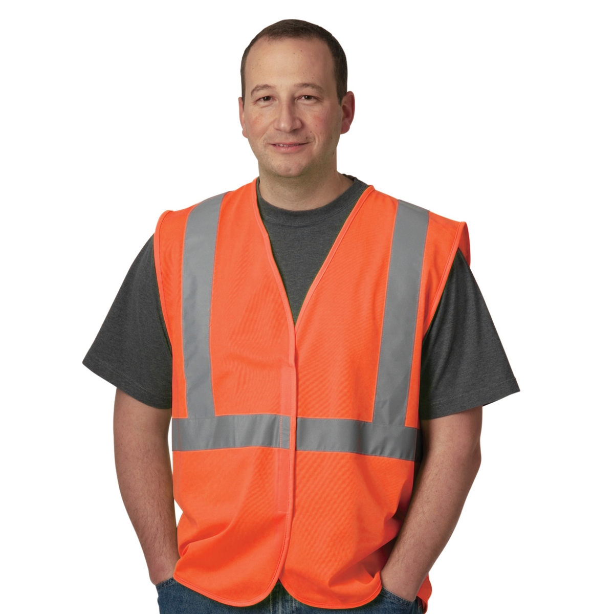 PIP 302-WCENG Economy Type R Class 2 Solid Safety Vest - Orange | Full ...