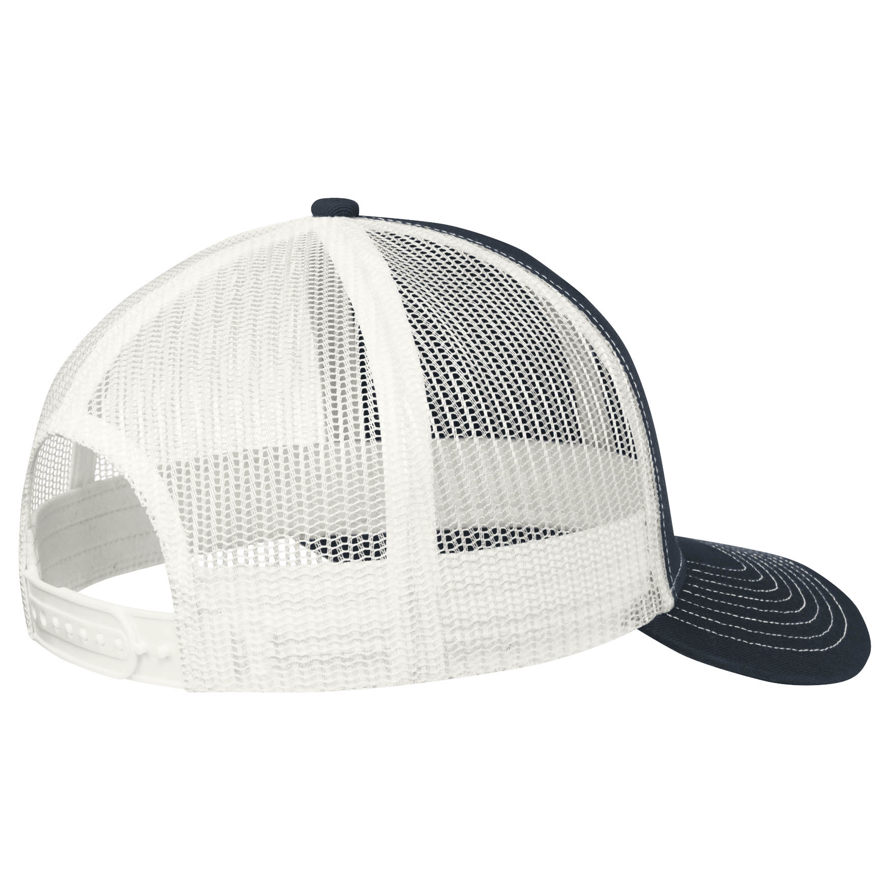 Port Authority C112 Snapback Trucker Cap - Rich Navy/White | Full Source