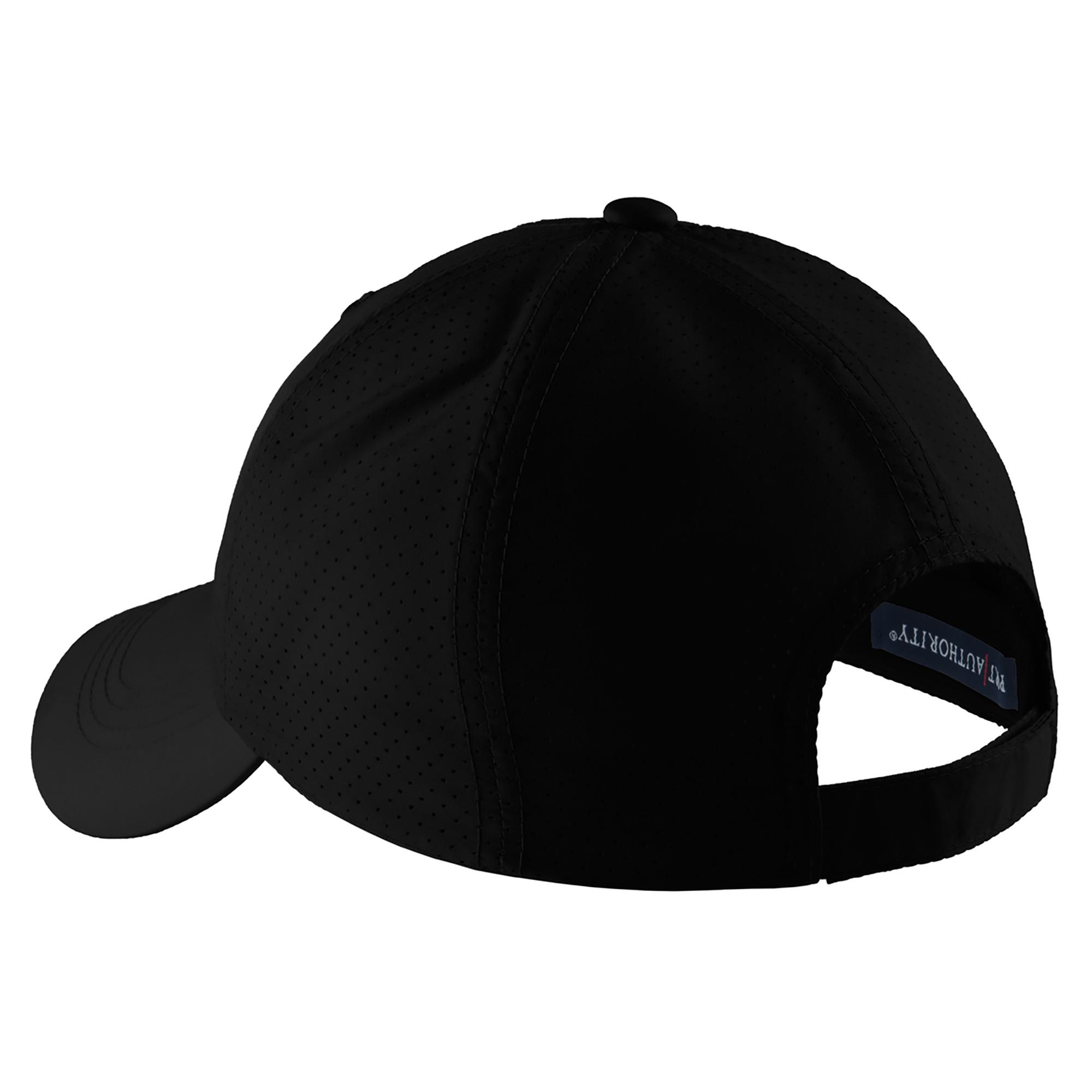 Port Authority C821 Perforated Cap - Black | Full Source