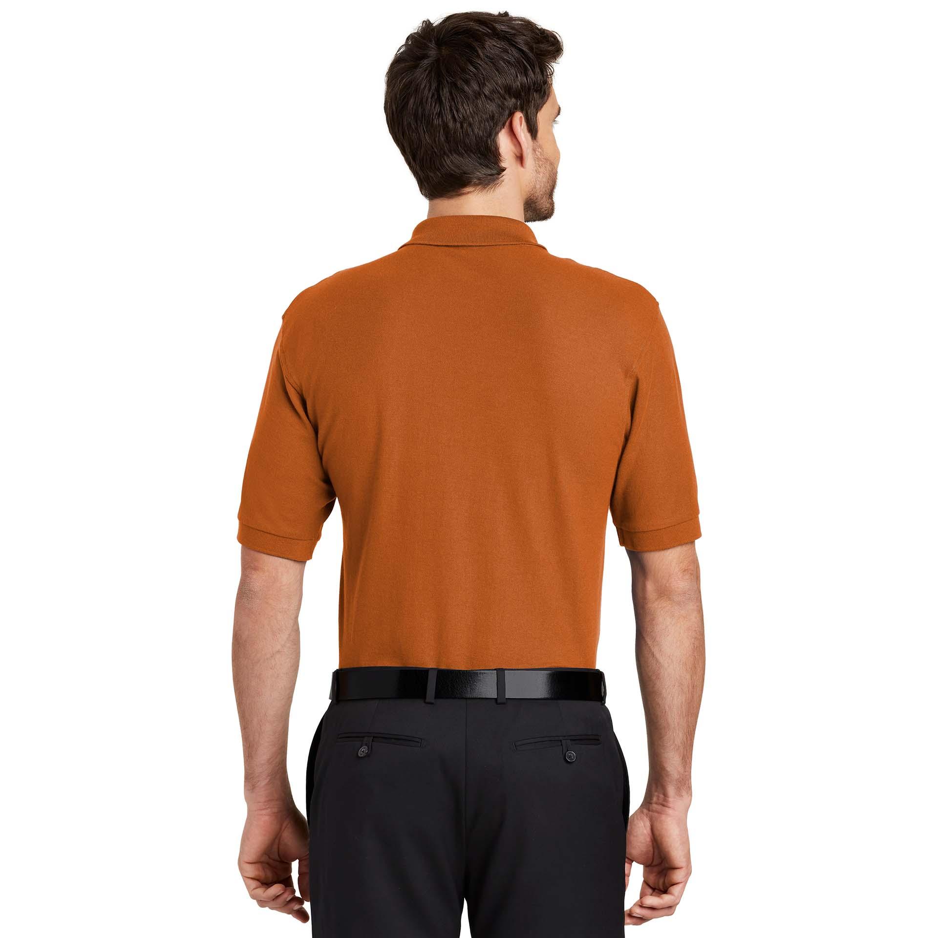 Port Authority K500 Silk Touch Polo Texas Orange Full Source