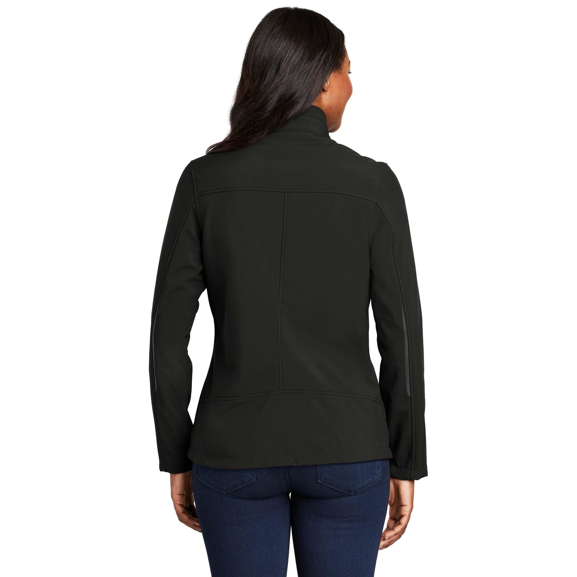 Port Authority L324 Ladies Welded Soft Shell Jacket Black Full Source