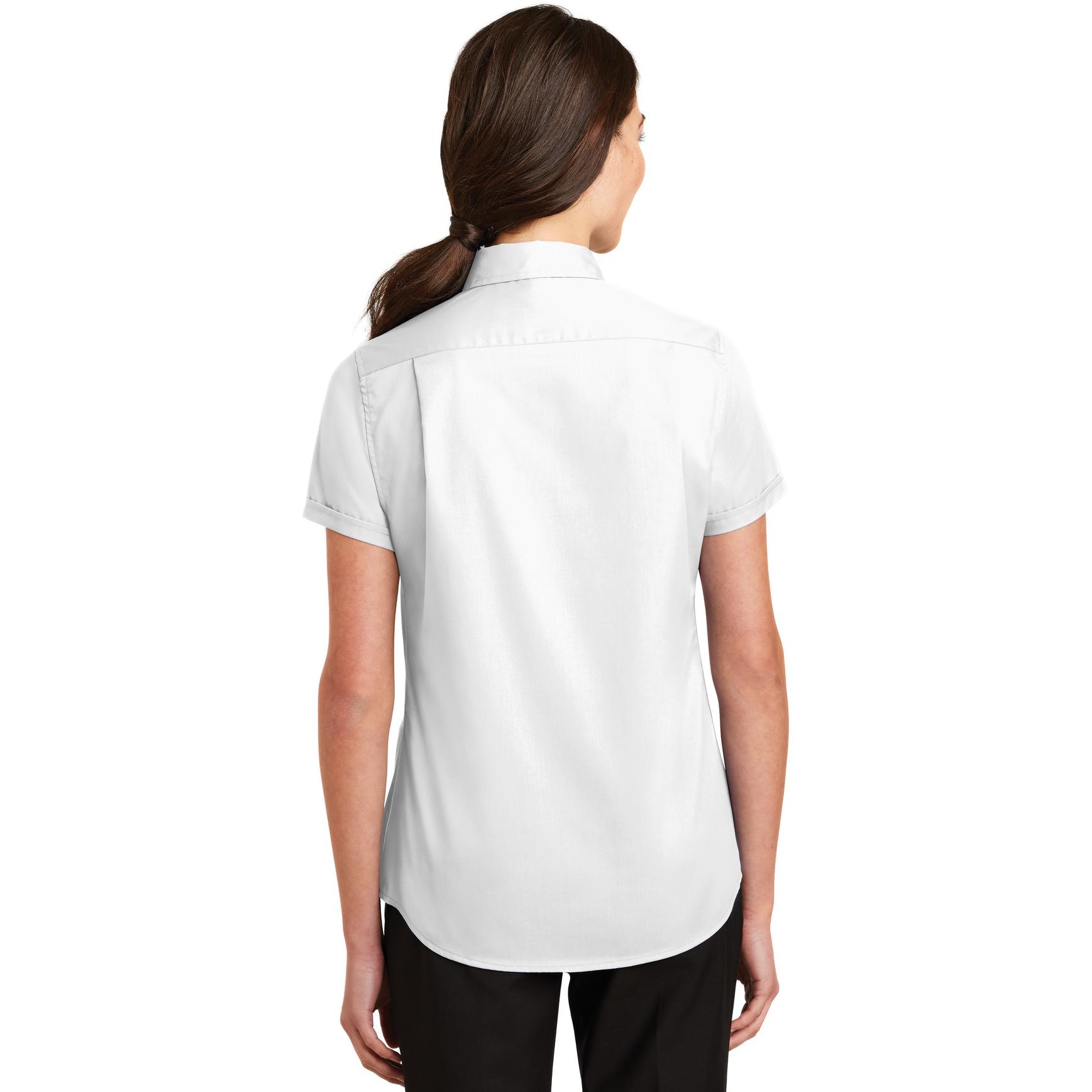 Port Authority L664 Ladies Short Sleeve SuperPro Twill Shirt - White ...