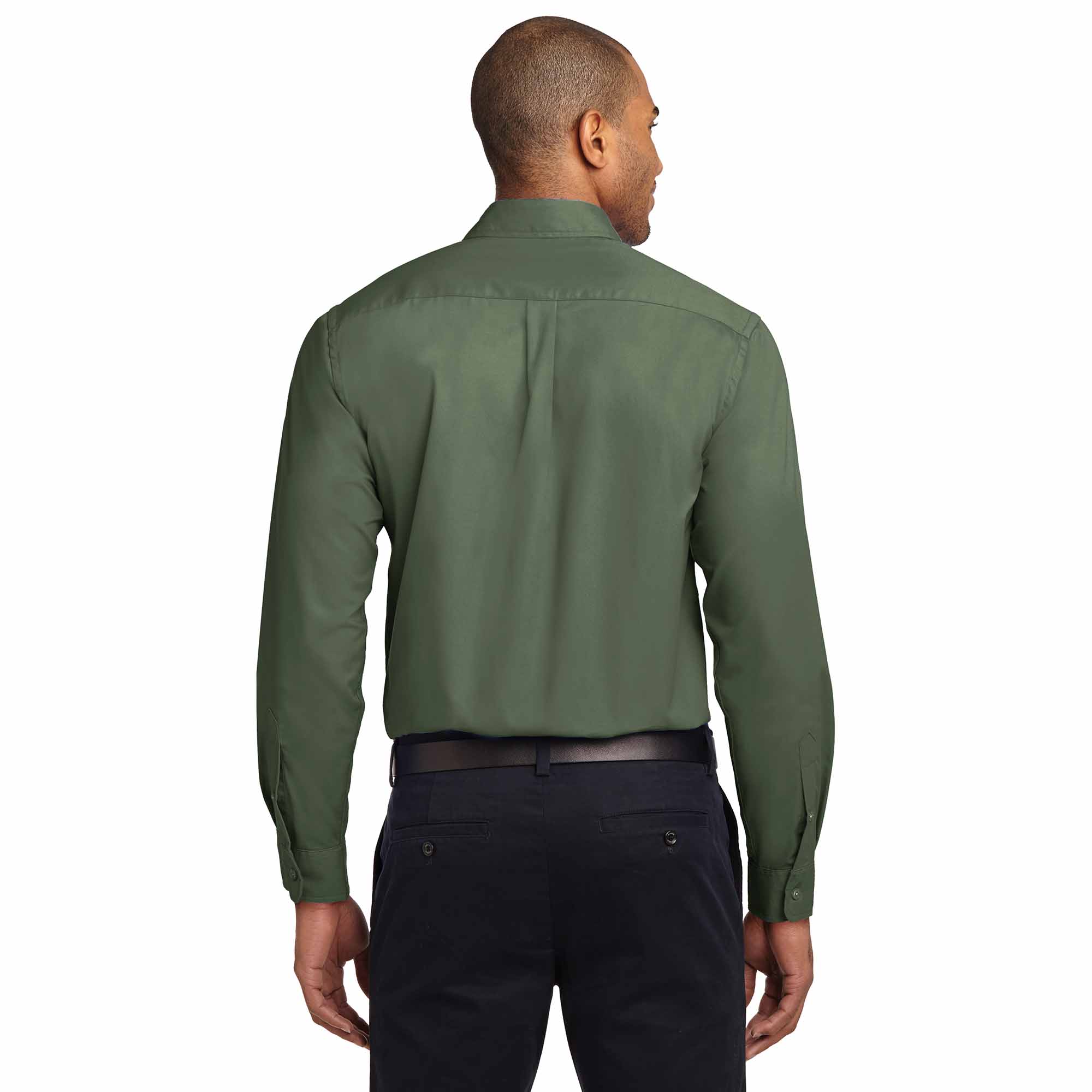 Port Authority S608 Long Sleeve Easy Care Shirt - Clover Green | Full ...