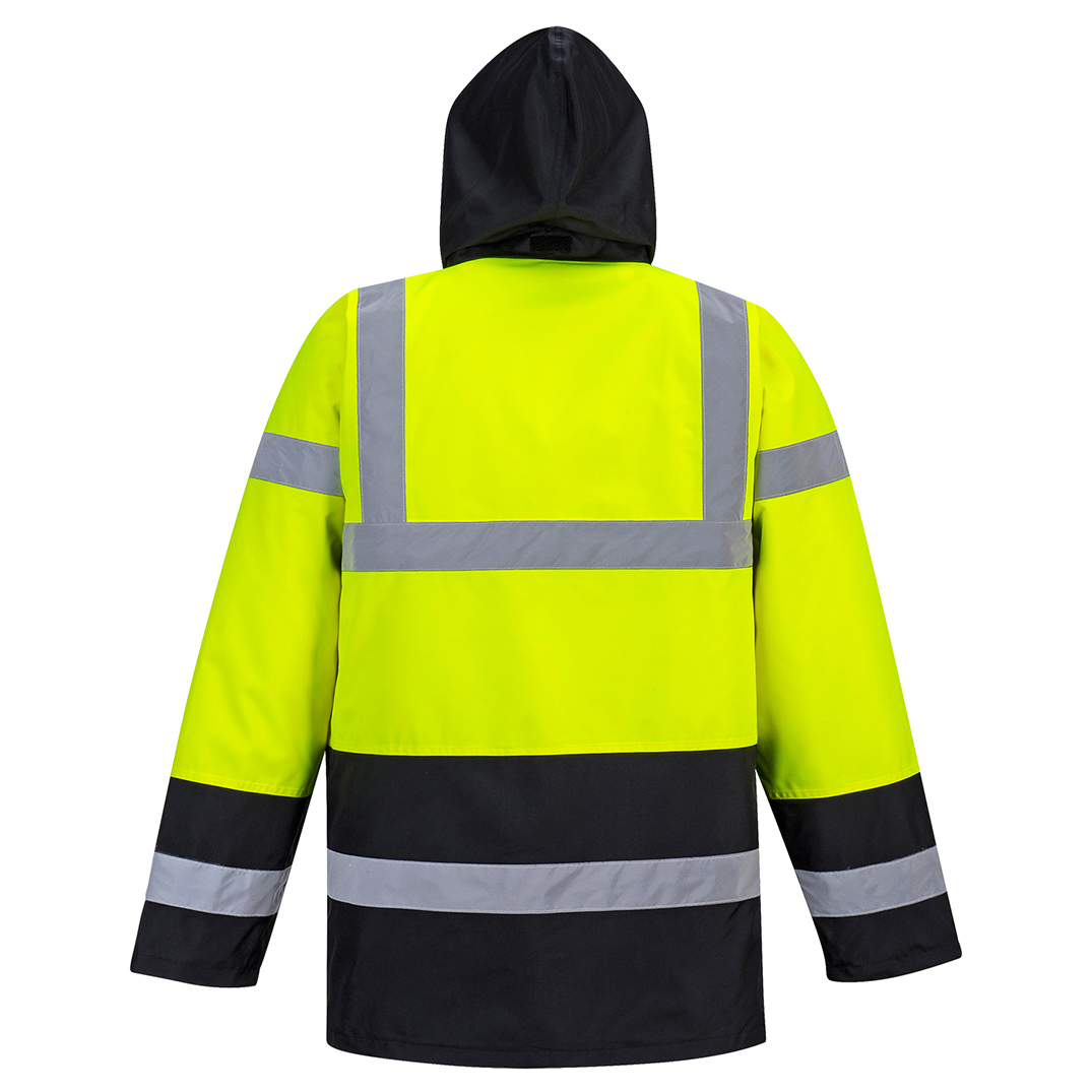 Portwest US466 Type R Class 3 Hi-Vis Traffic Black Bottom Safety Jacket ...