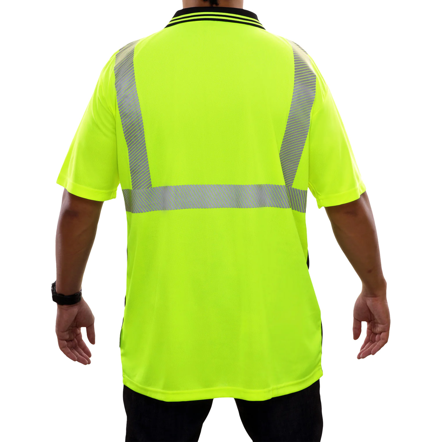 Reflective Apparel 342CTLB Type R Class 3 Black Bottom Safety Polo ...
