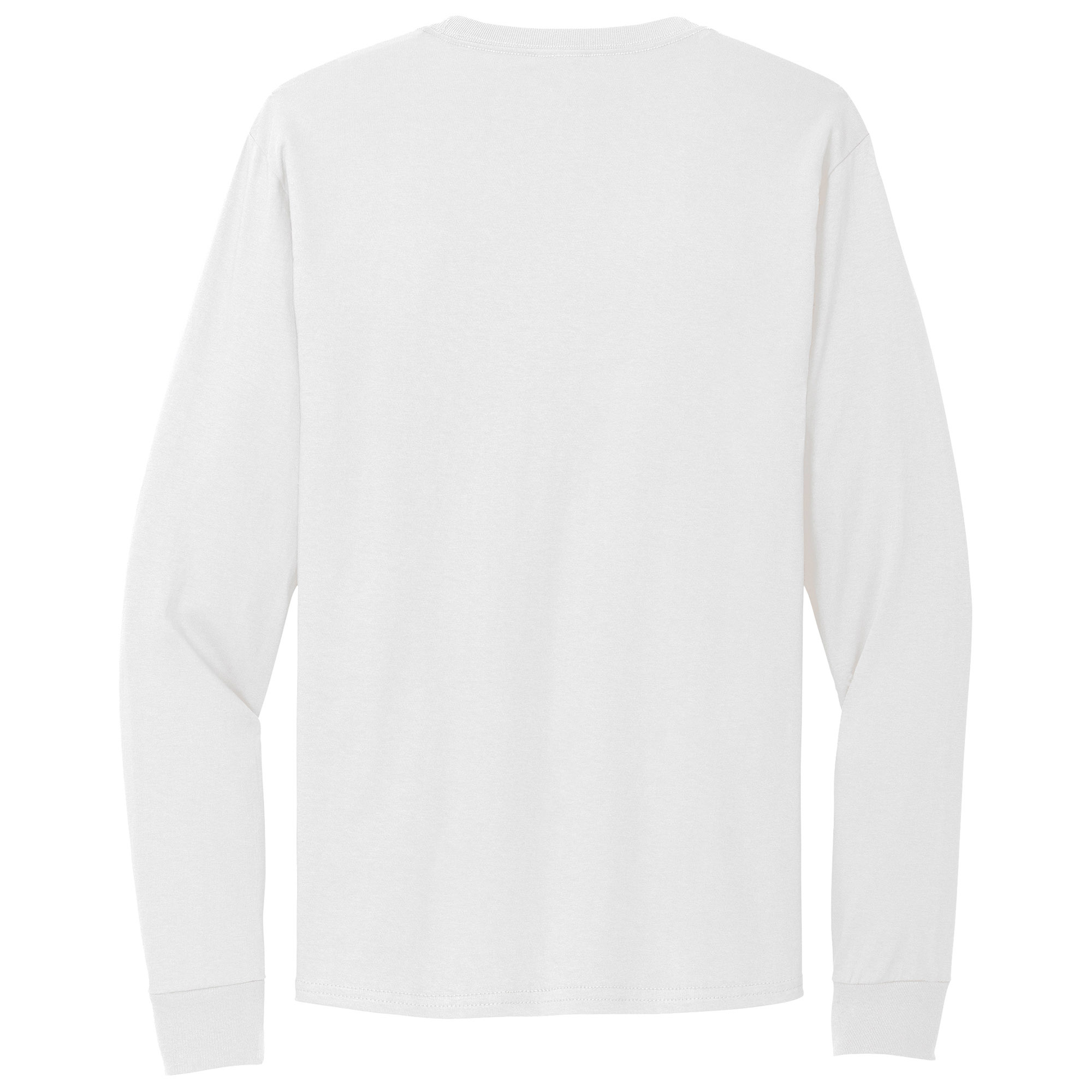 Hanes 5286 Essential-T 100% Cotton Long Sleeve T-Shirt - White | Full ...