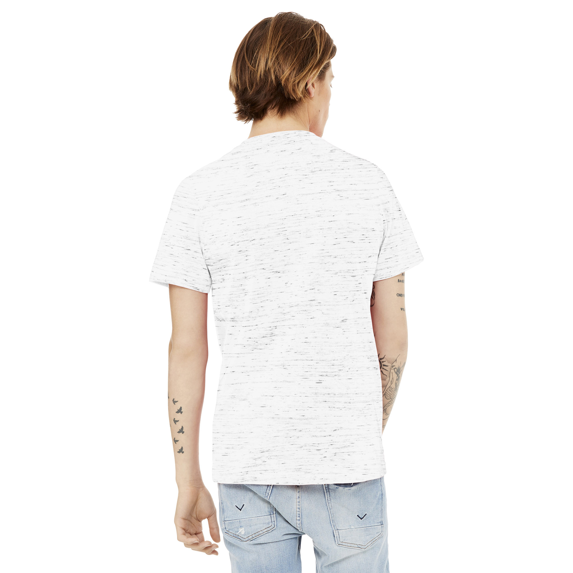 Bella + Canvas BC3655 Unisex Textured Jersey V-Neck Tee - White Marble ...