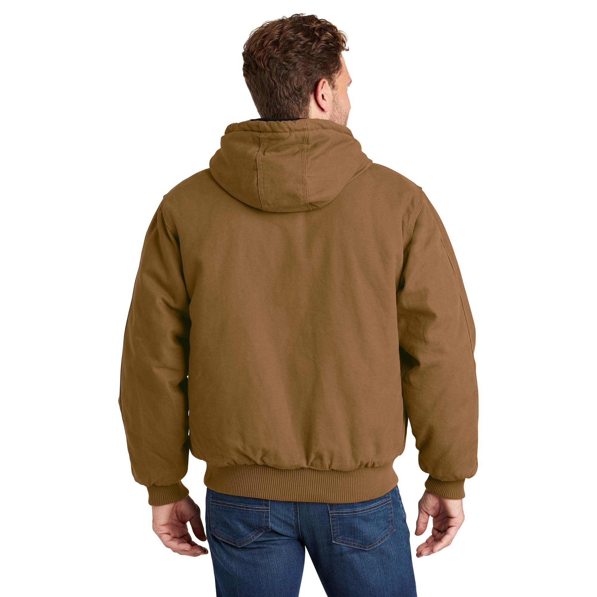 CornerStone CSJ41 Washed Duck Cloth Insulated Hooded Work Jacket - Duck  Brown