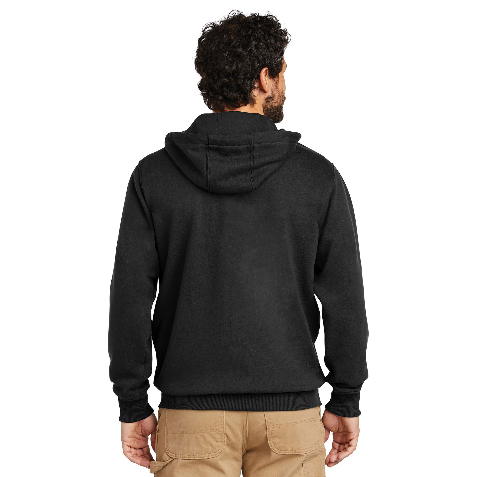 Carhartt 100614 Rain Defender Paxton Heavyweight Hooded Zip Front Sweatshirt Black