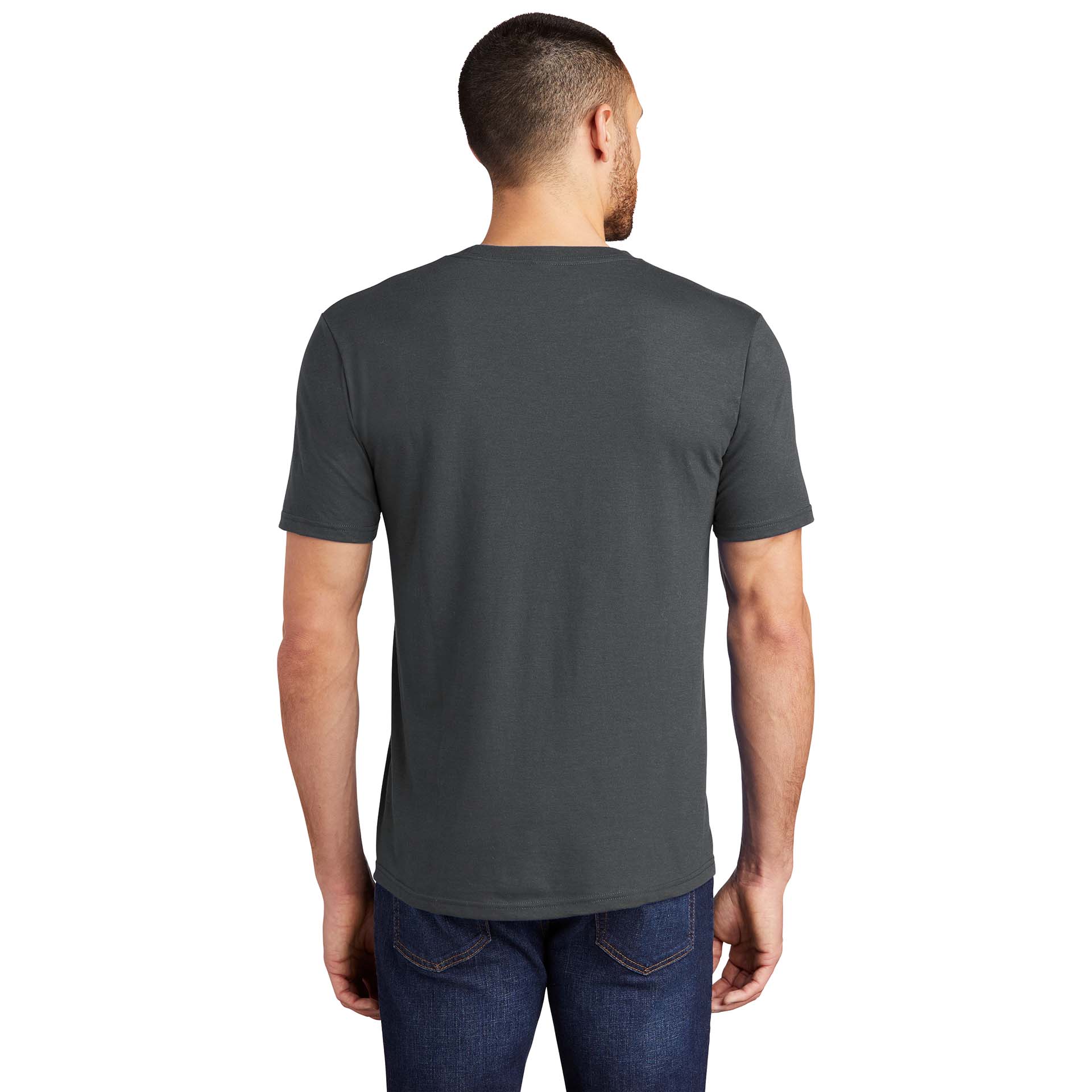 District DM130 Perfect Tri Crew Tee - Charcoal | Full Source
