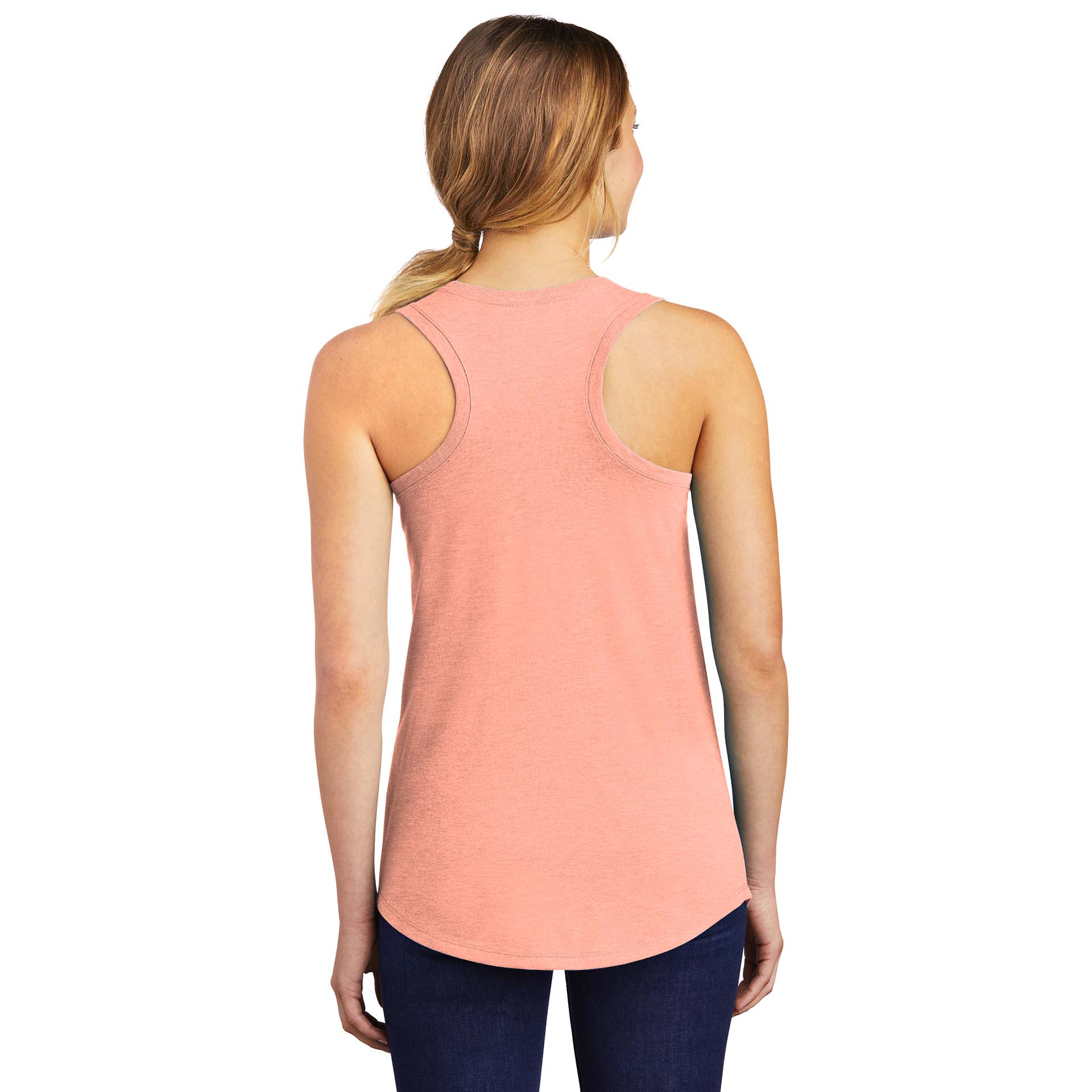 District DM138L Women's Perfect Tri Racerback Tank - Heathered Dusty ...