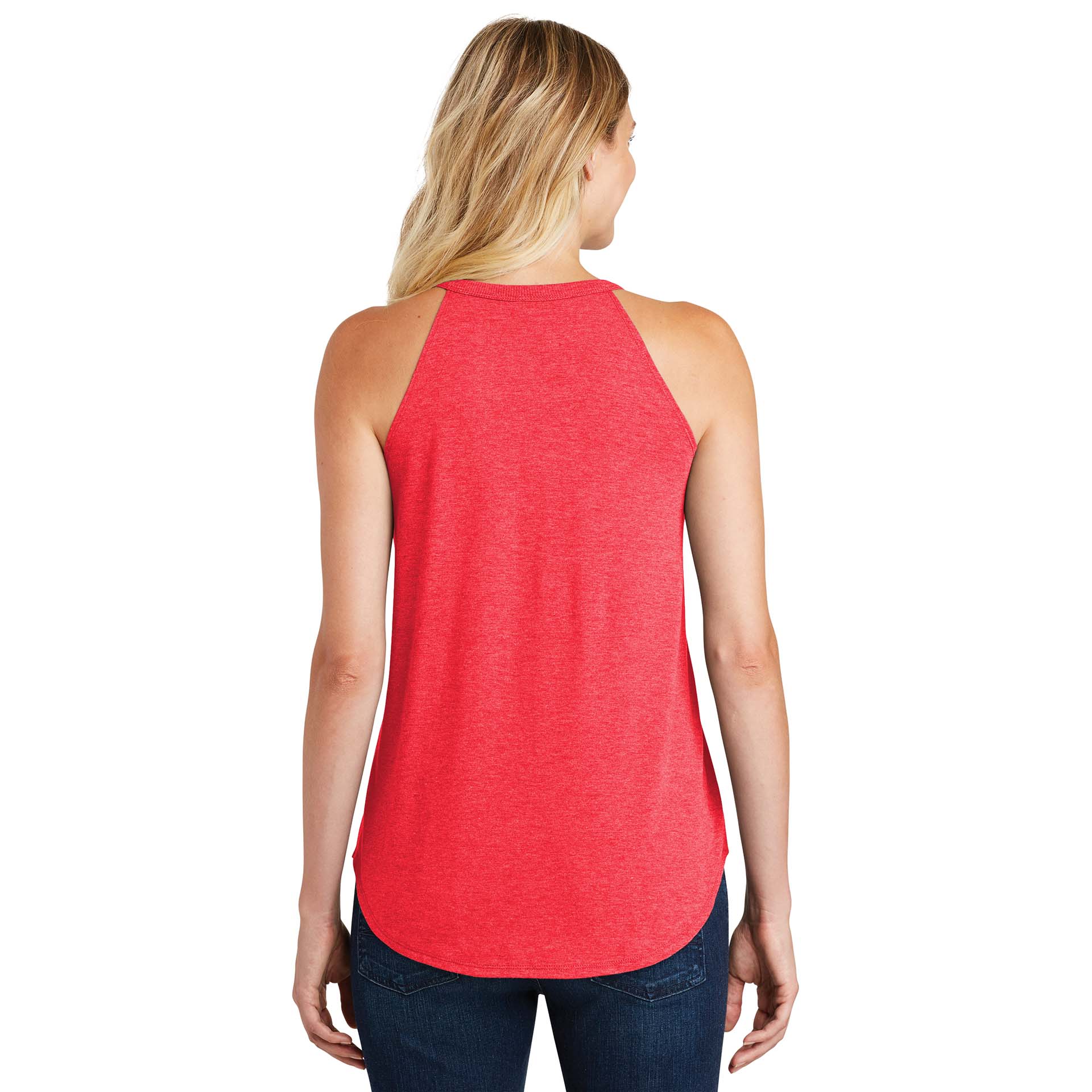 District DT137L Women's Perfect Tri Rocker Tank - Red Frost ...