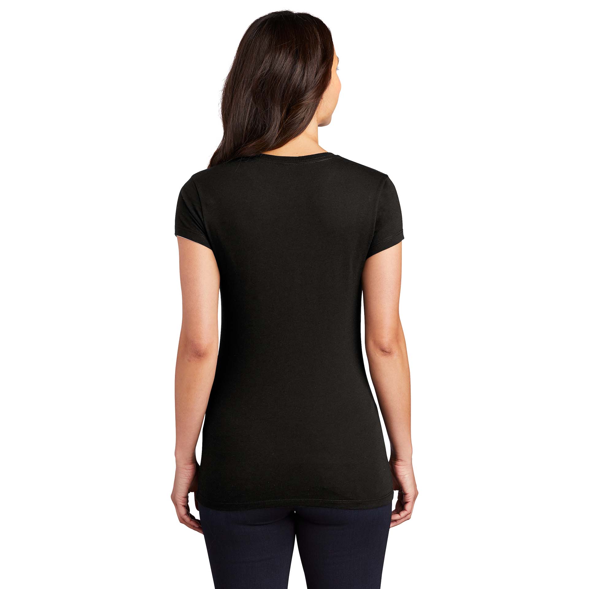 District DT155 Women's Fitted Perfect Tri Tee - Black | Full Source