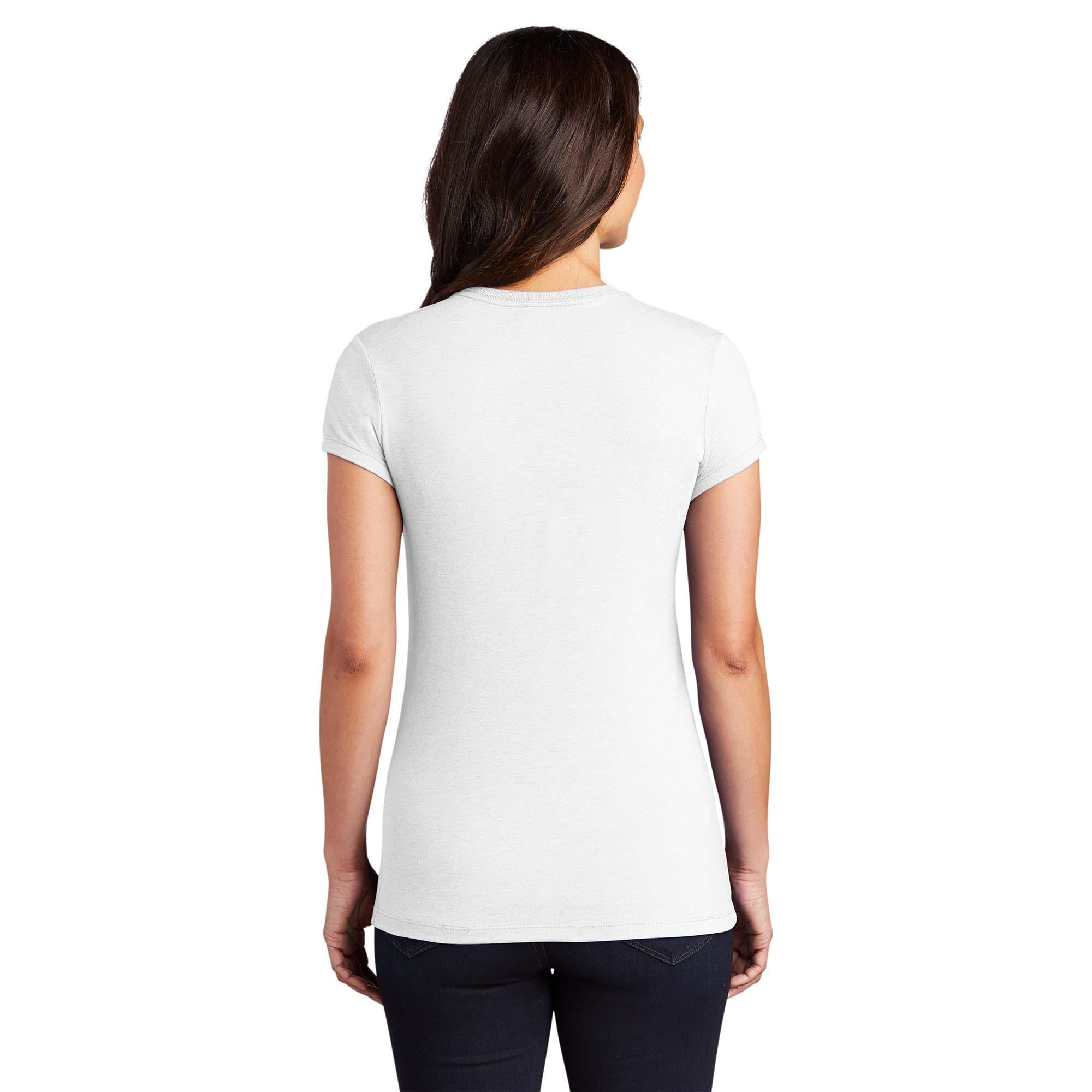 District DT155 Women's Fitted Perfect Tri Tee - White | Full Source