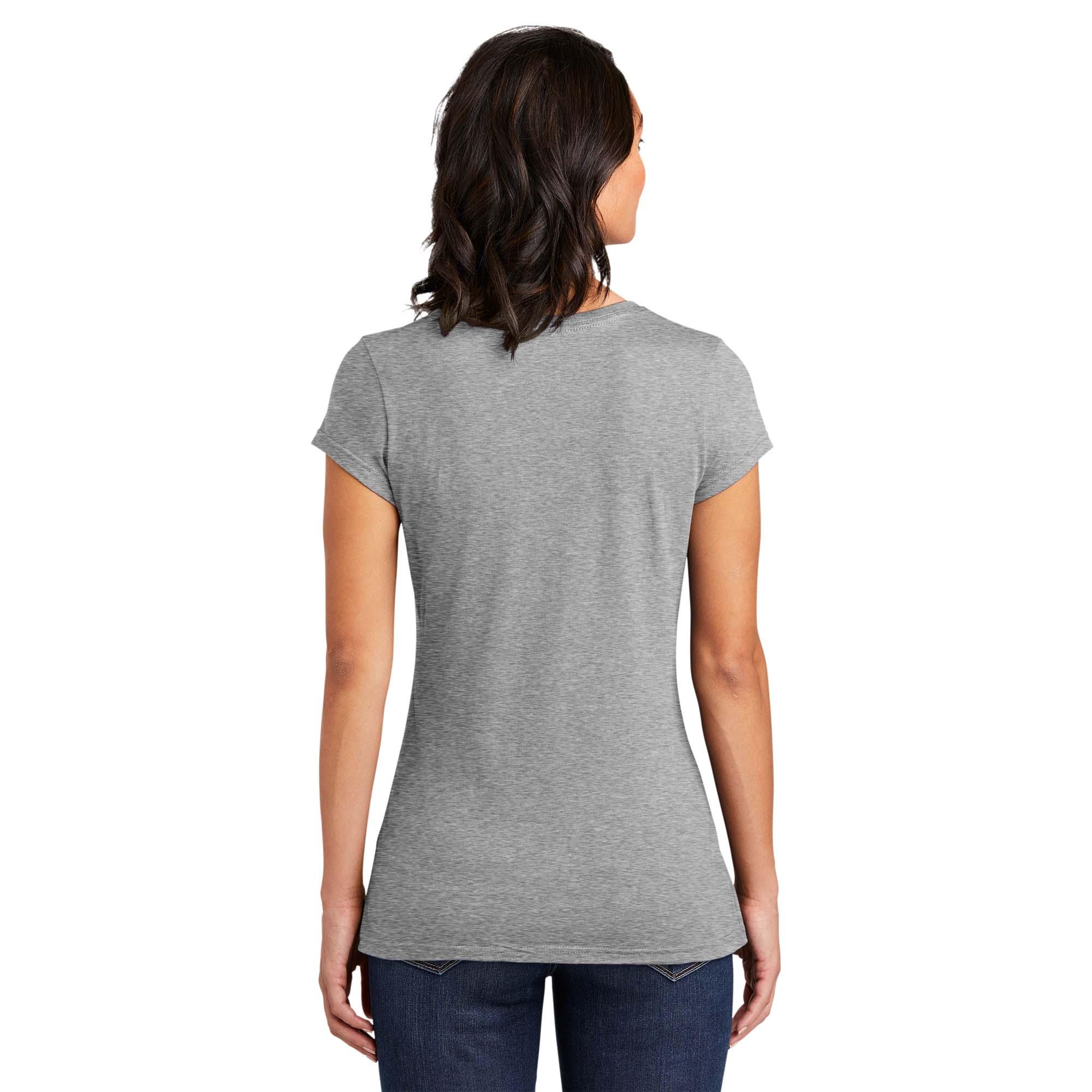 District DT6001 Women's Fitted Very Important Tee - Light Heather Grey ...