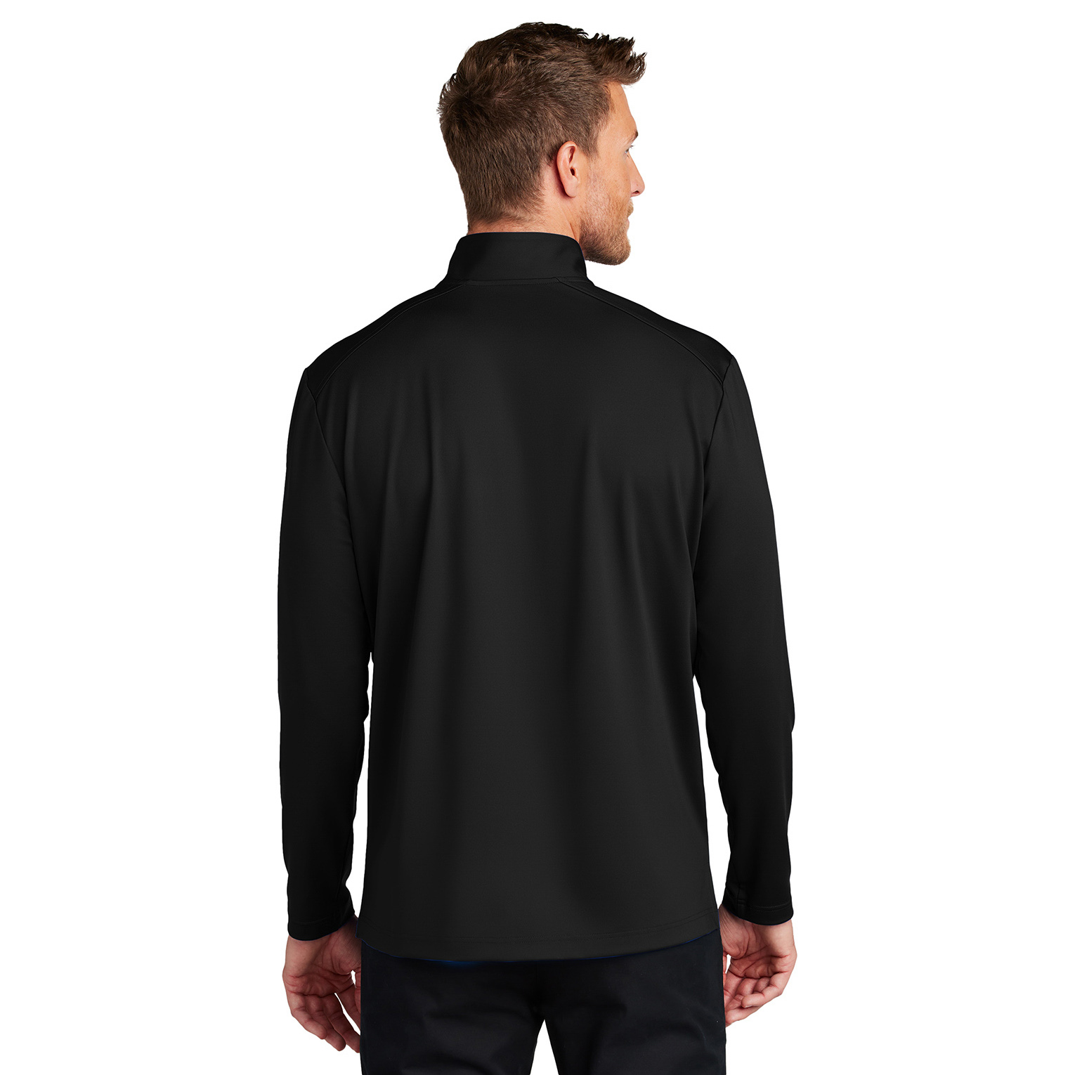 Port Authority K880 C-FREE Double Knit 1/4-Zip - Deep Black | Full Source