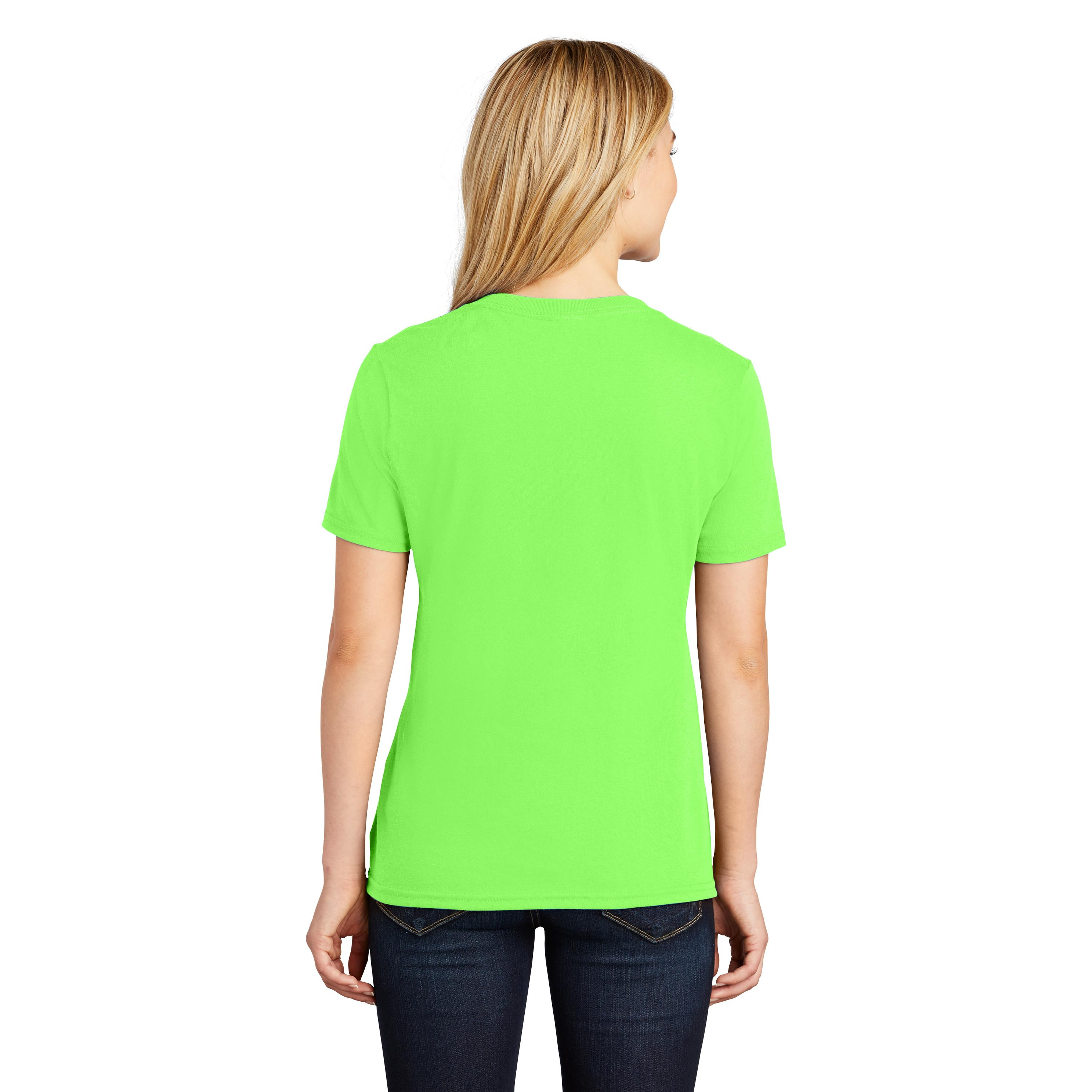 Pure Cotton Neon Green Color Printed T-shirt For Girls And Women's –