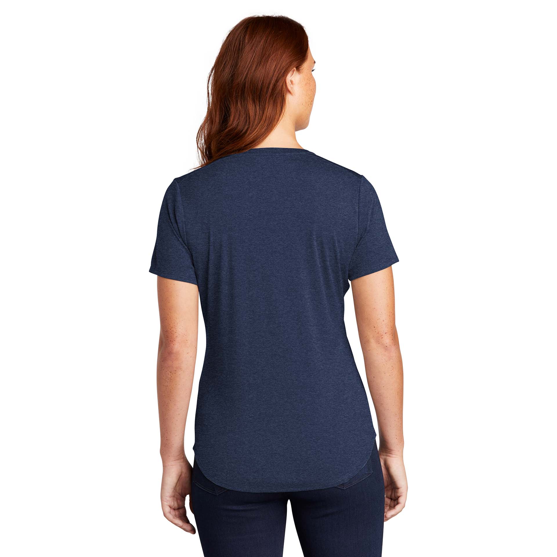 Sport-Tek LST468 Ladies Endeavor Henley - Dark Royal Heather | Full Source