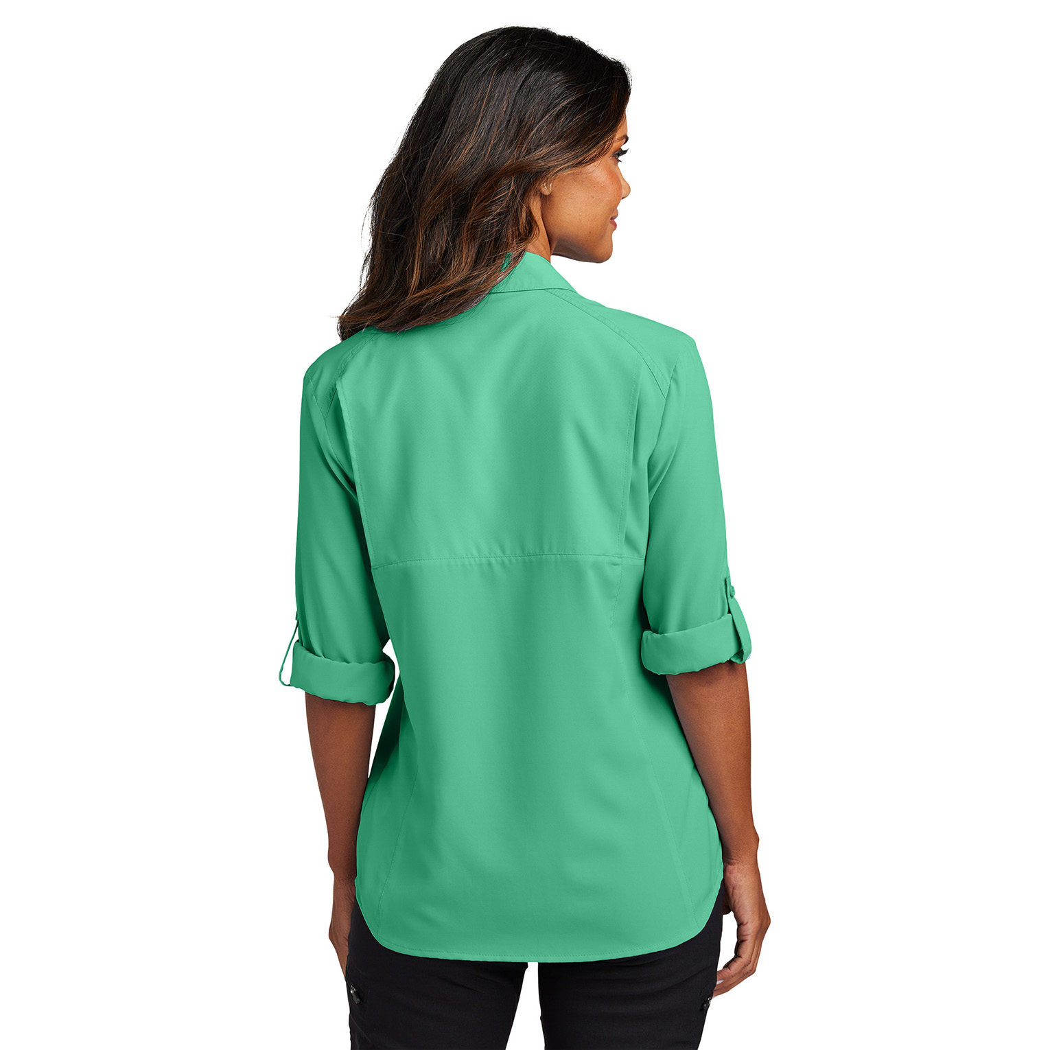 Port Authority LW960 Ladies Long Sleeve UV Daybreak Shirt - Bright Seafoam, L