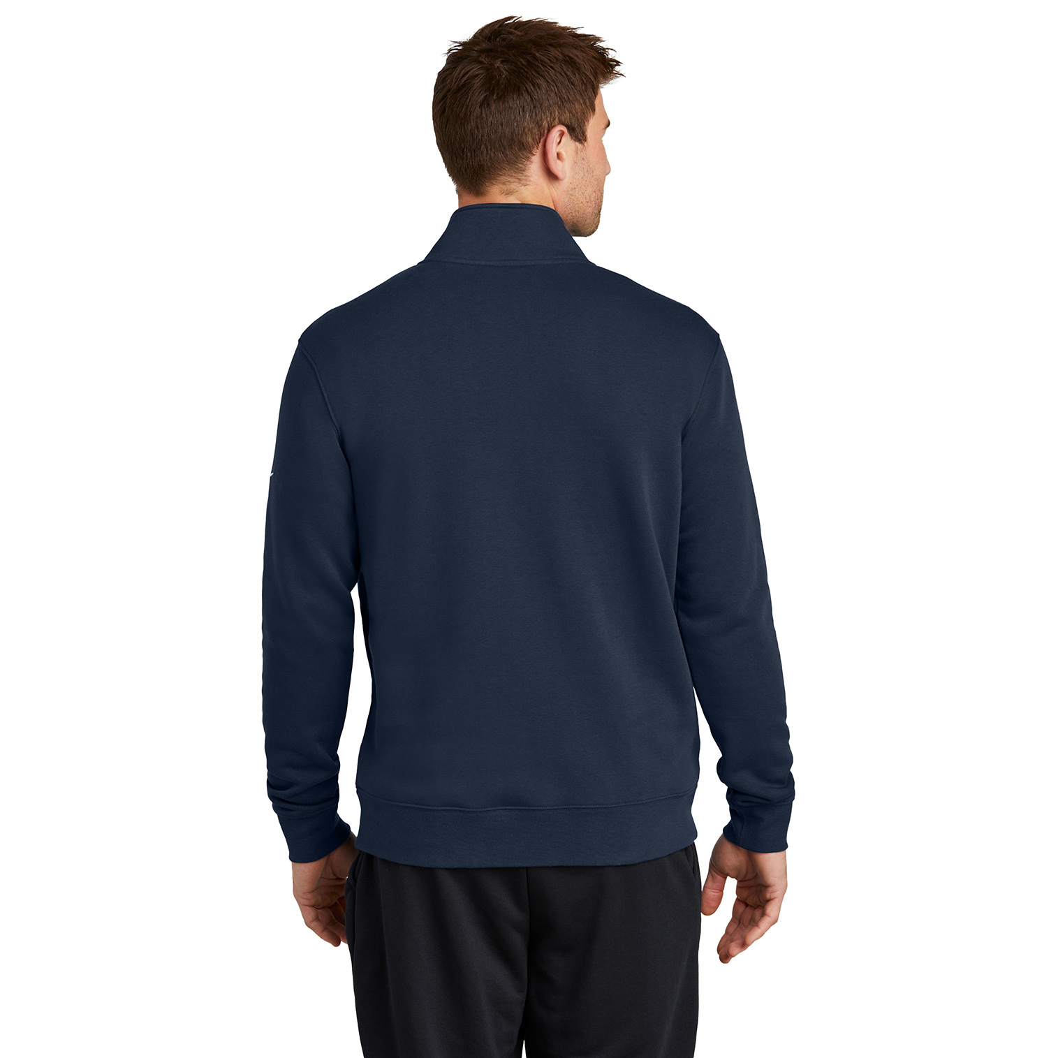 Nike NKDX6718 Club Fleece Sleeve Swoosh 1/2-Zip - Midnight