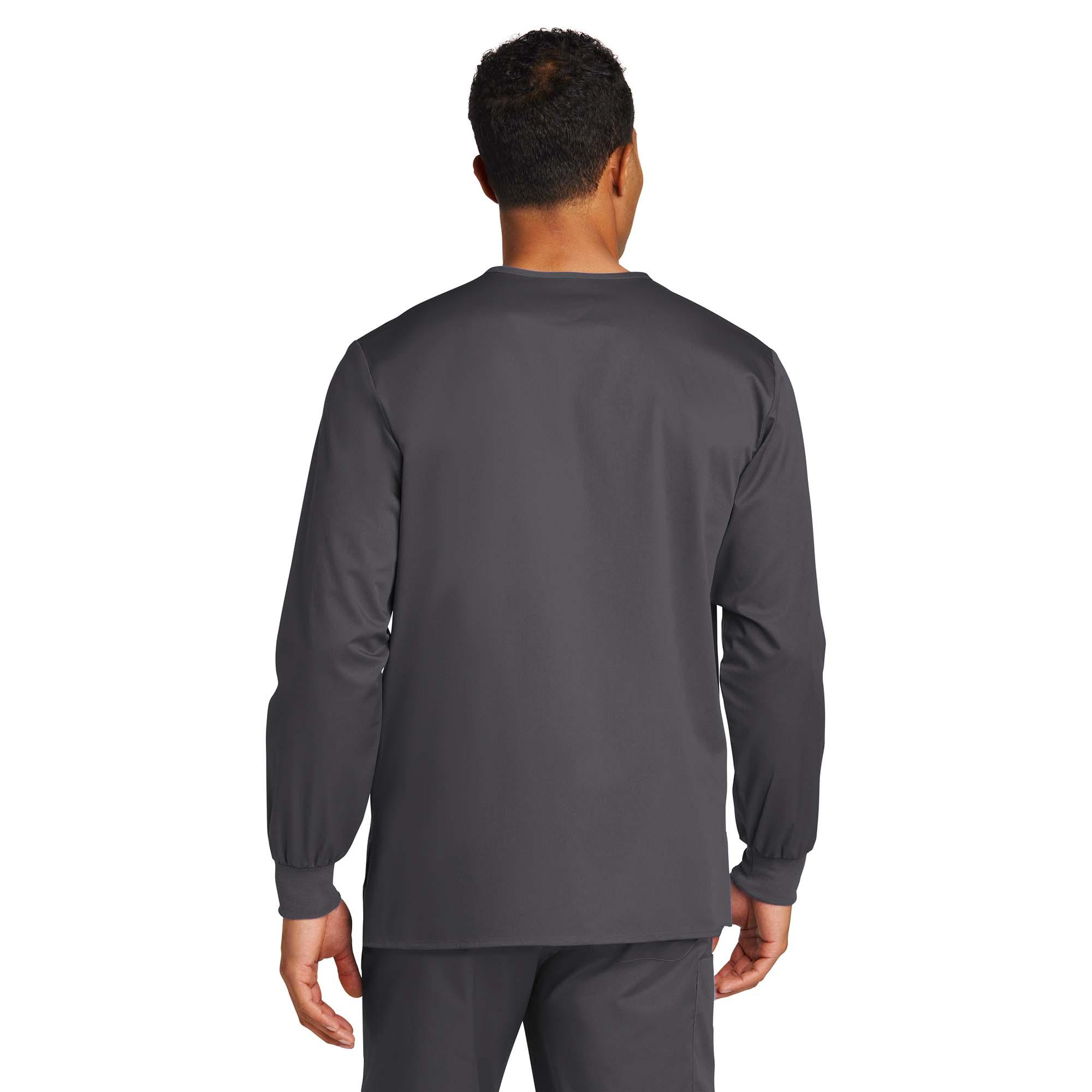 Wink WW3080 Unisex WorkFlex Snap-Front Scrub Jacket - Pewter