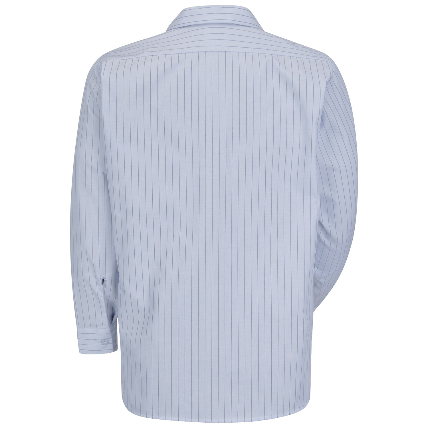Red Kap SP10 Men's Industrial Stripe Poplin Work Shirt - Long Sleeve ...