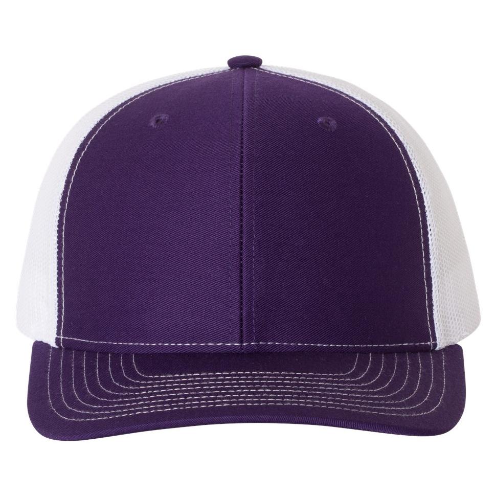 Bengals & Bandits Richardson High Crown Wool Blend Trucker Snapback Hat -  Purple / White