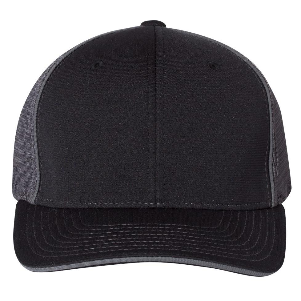 Richardson 172 Fitted Pulse Sportmesh Cap with R-Flex - Black/Charcoal ...