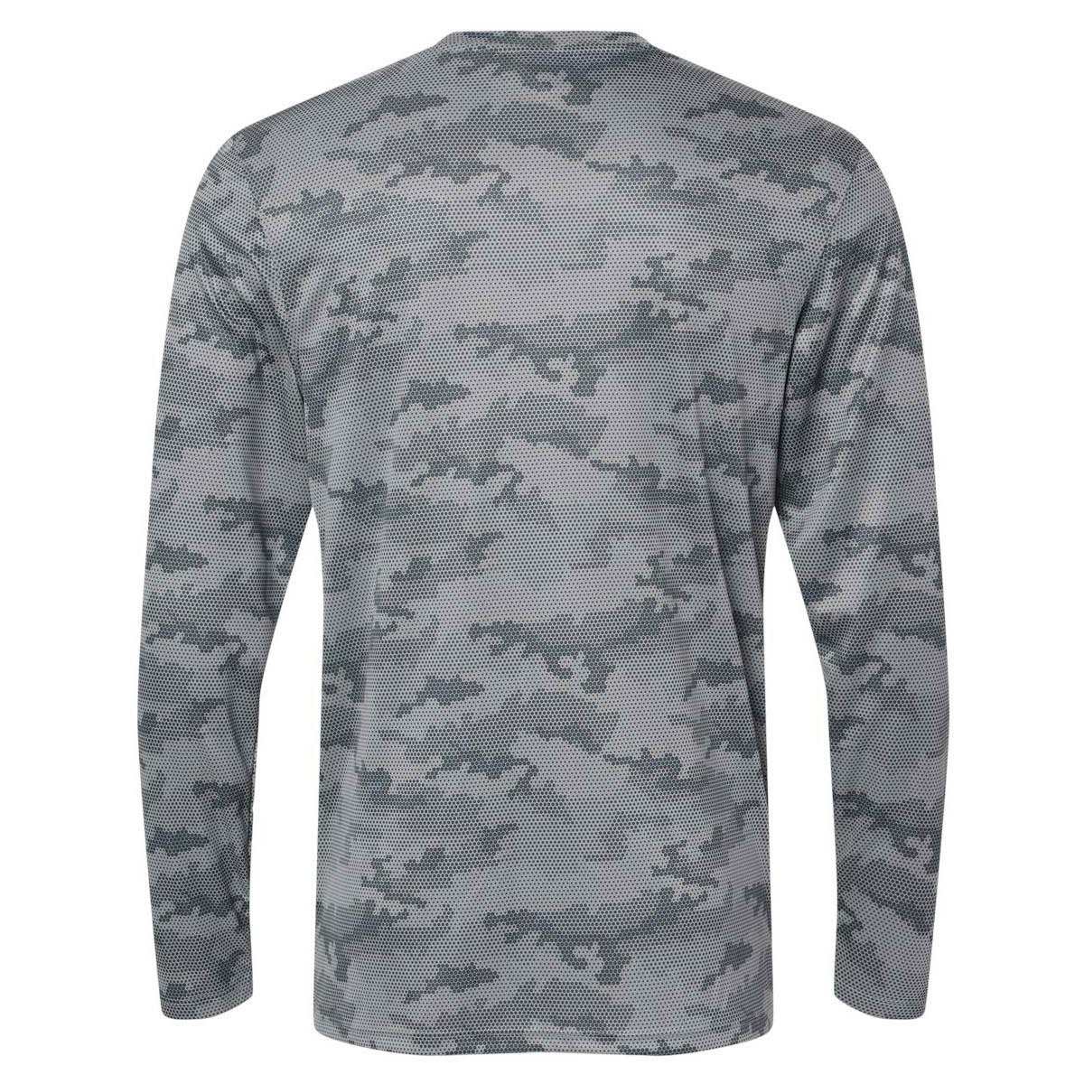 Paragon 217 Pompano Performance Camo Long Sleeve T-Shirt - Medium Grey ...