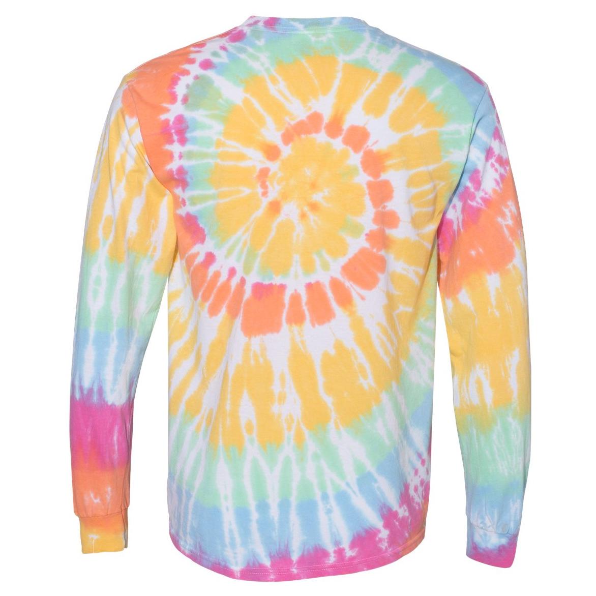 Dyenomite 240MS Spiral Tie Dye Long Sleeve T-Shirt - Aerial Spiral ...