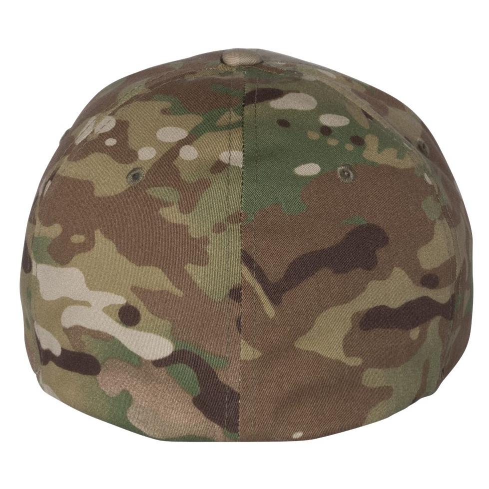 Flexfit Twill Cap S/M – Multicam Green, Wool-Like Texture, Structured Mid-Profile Design - View #2