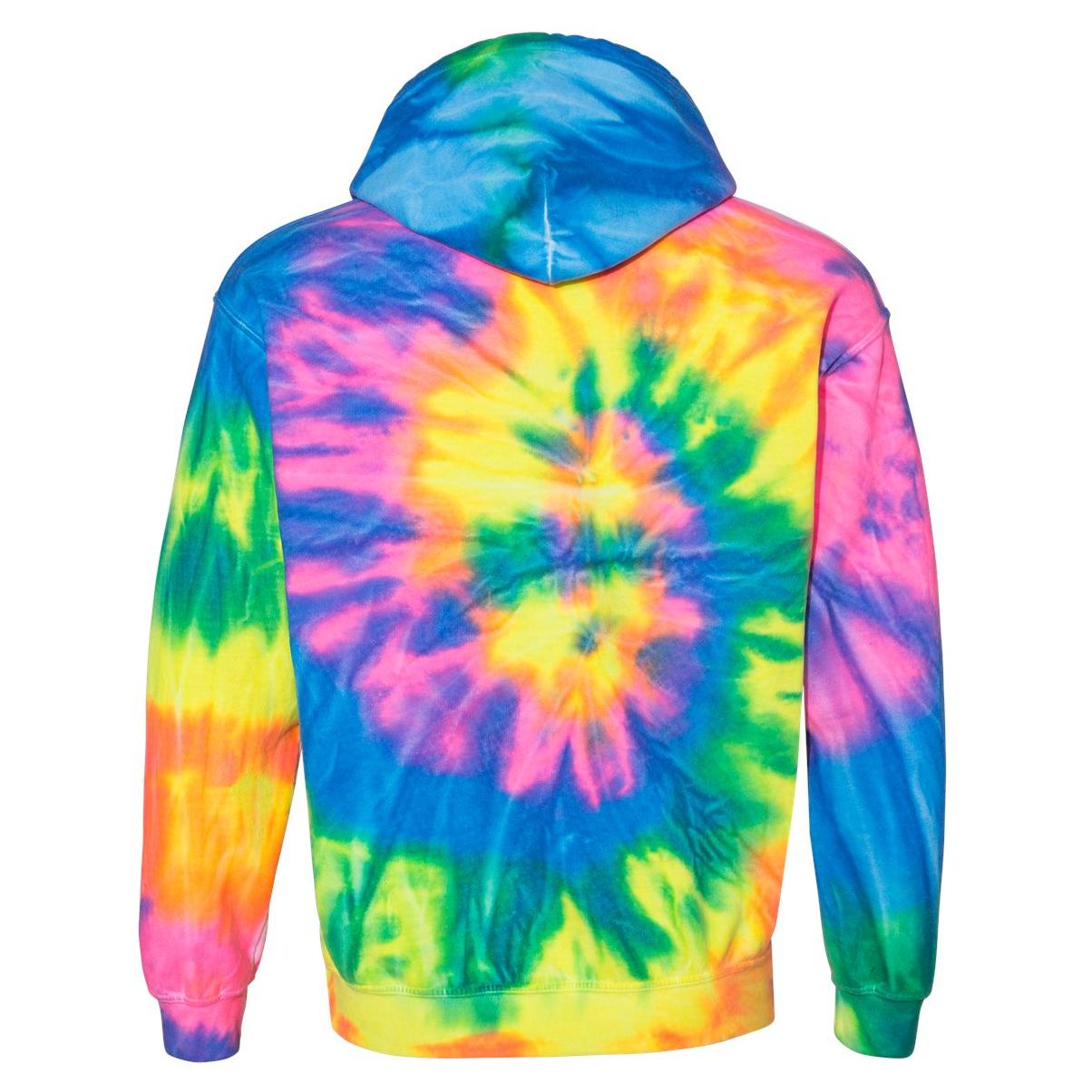 Dyenomite 680VR Blended Hooded Sweatshirt - Flo Rainbow | Full Source