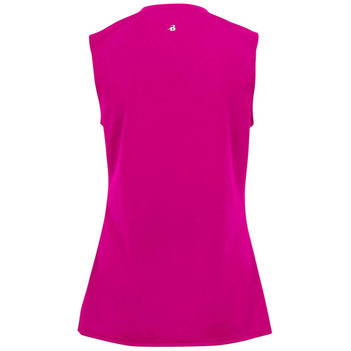 Badger Sport 4163 Women's B-Core Sleeveless T-Shirt - Hot Pink | Full ...