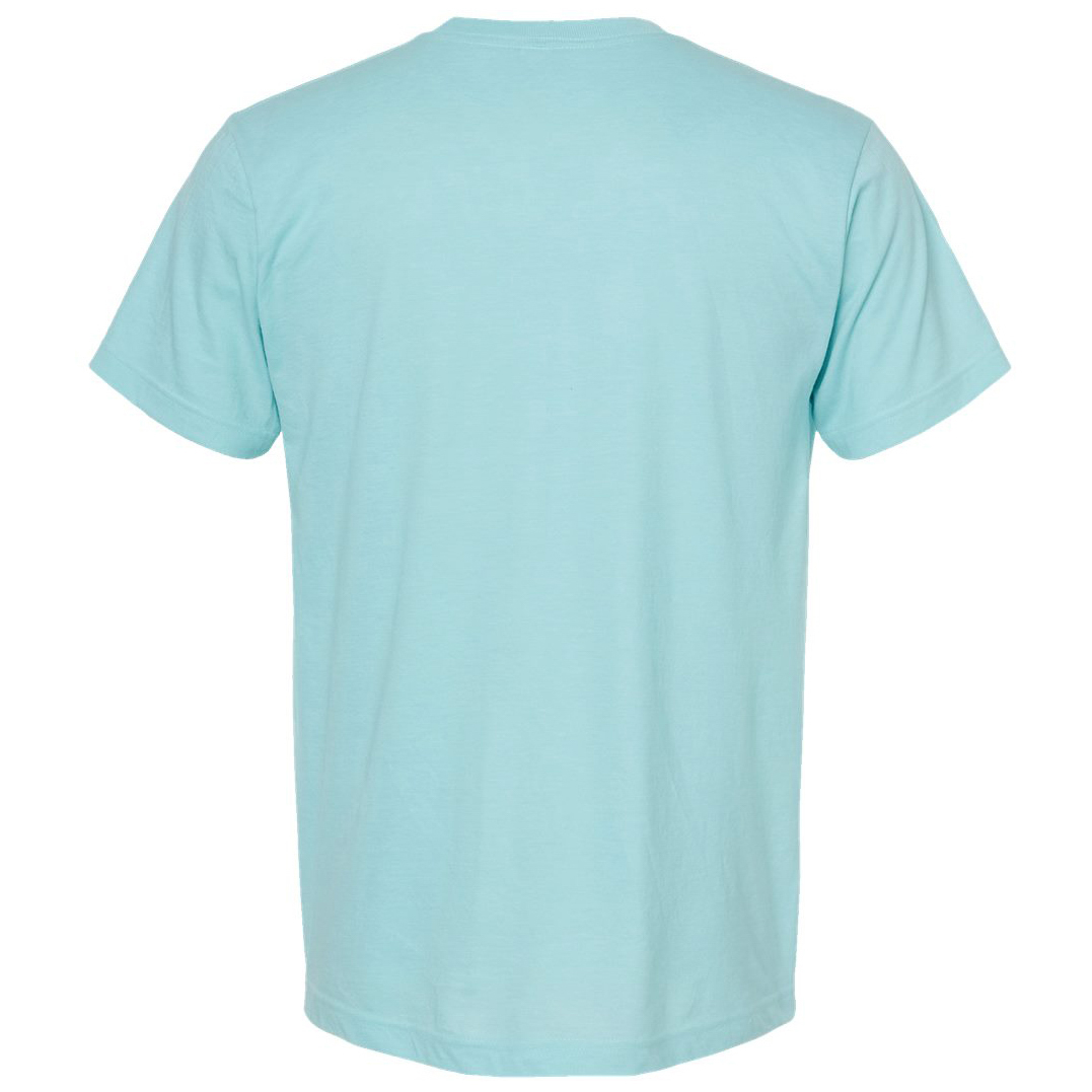 Tultex 202 Unisex Fine Jersey T-Shirt - Heather Purist Blue | Full
