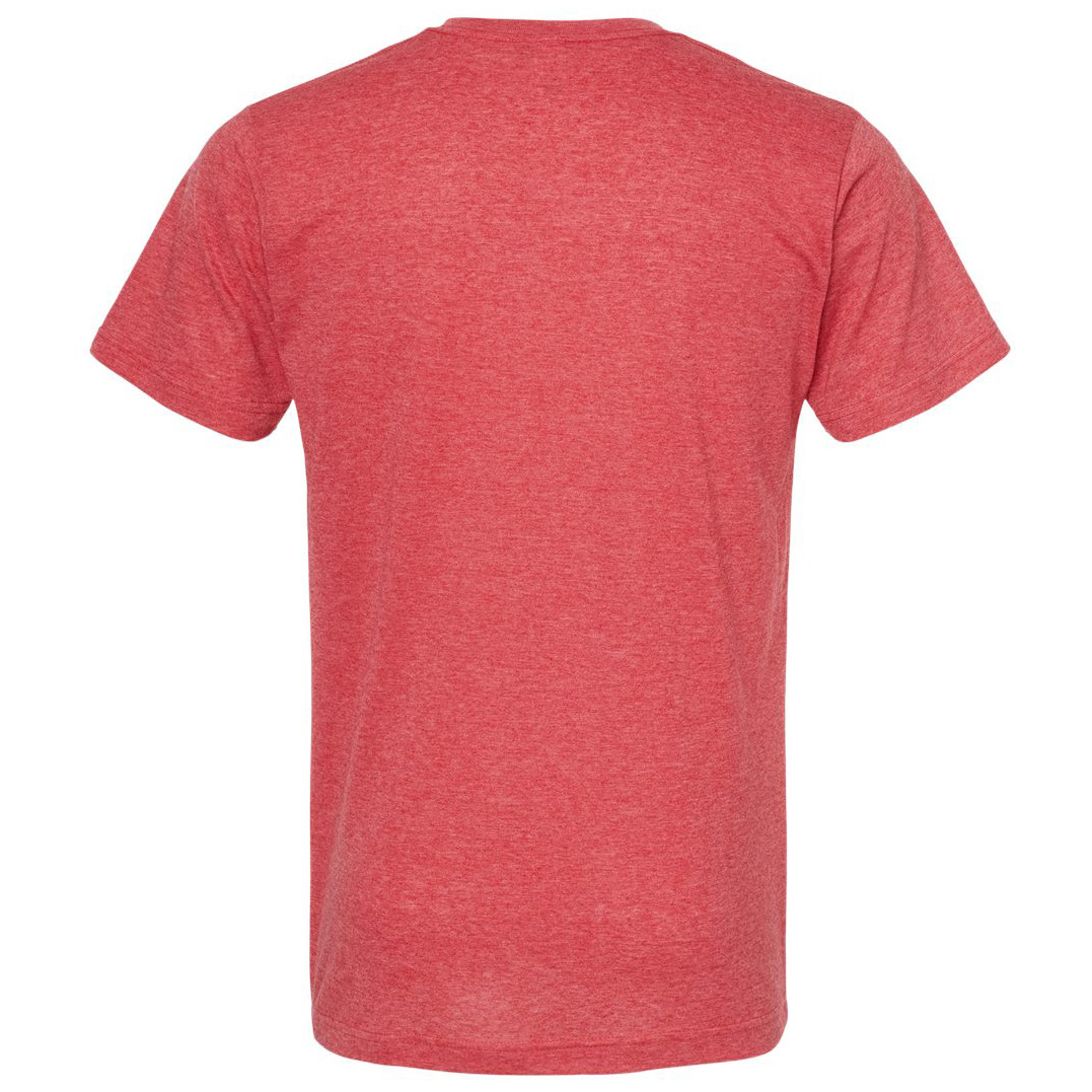 Tultex 207 Unisex Poly-Rich V-Neck T-Shirt - Heather Red | Full Source